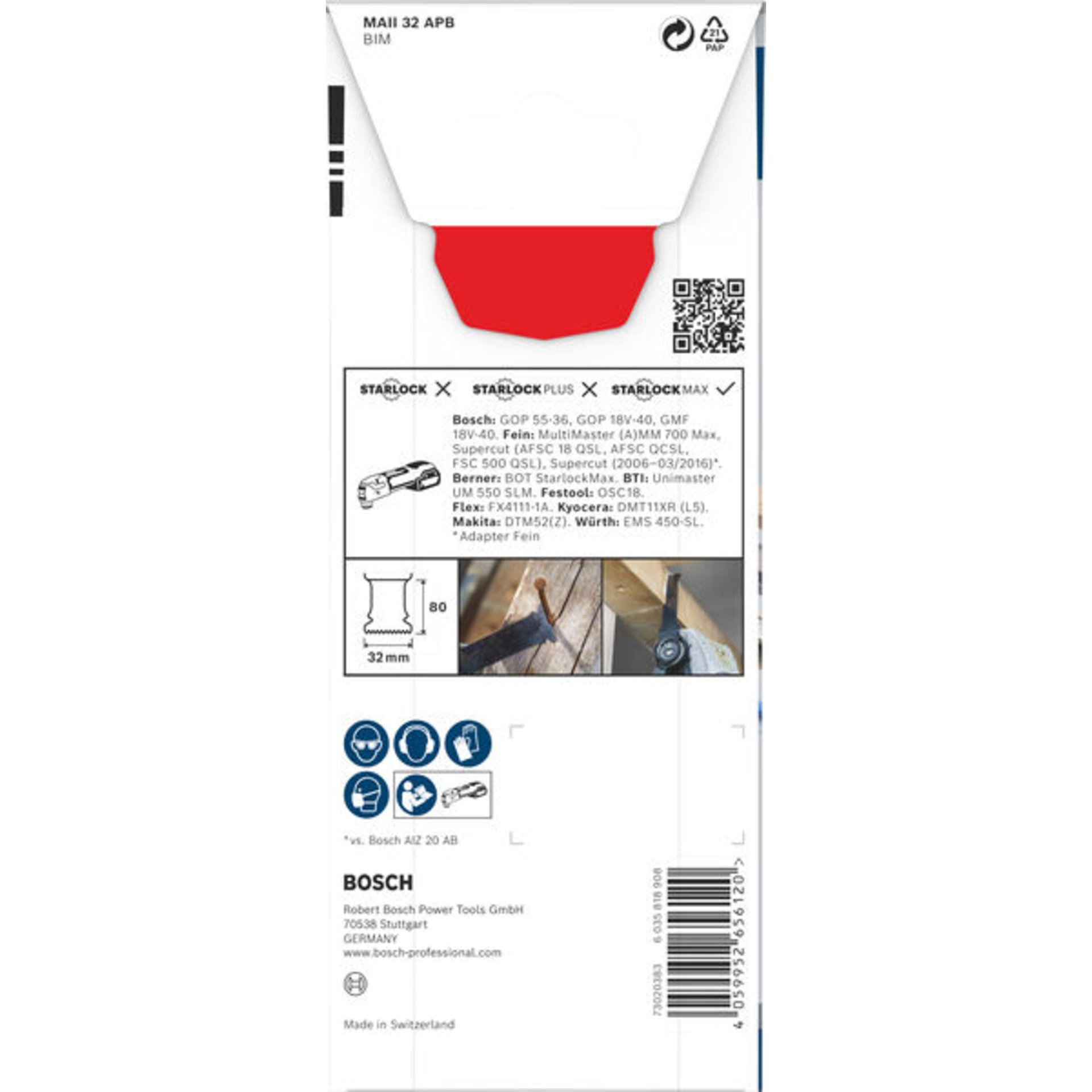PRO MAII 32 APB Blatt für Multifunktionswerkzeuge, 32 x 80 mm