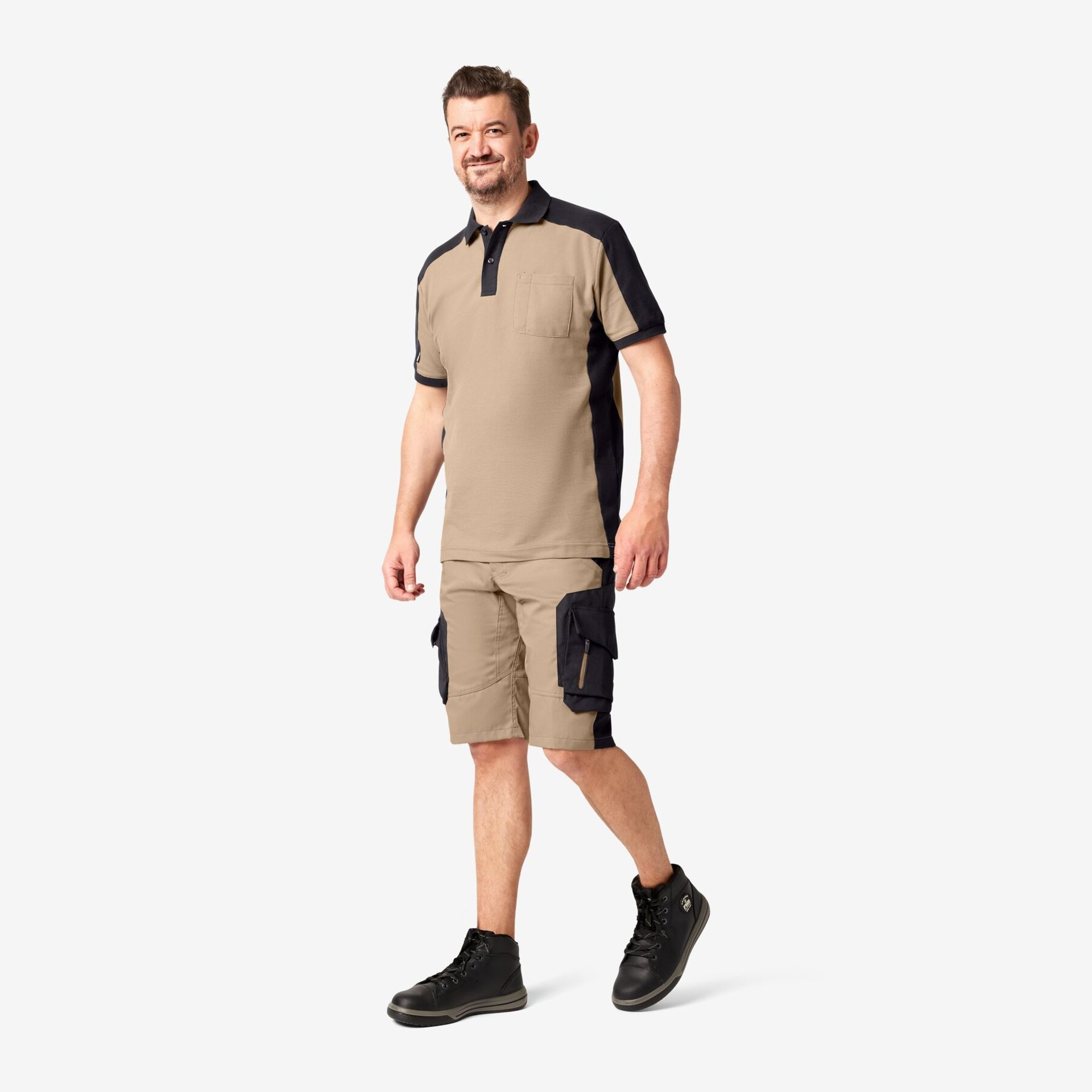 WULF Bermuda beige-schwarz 52