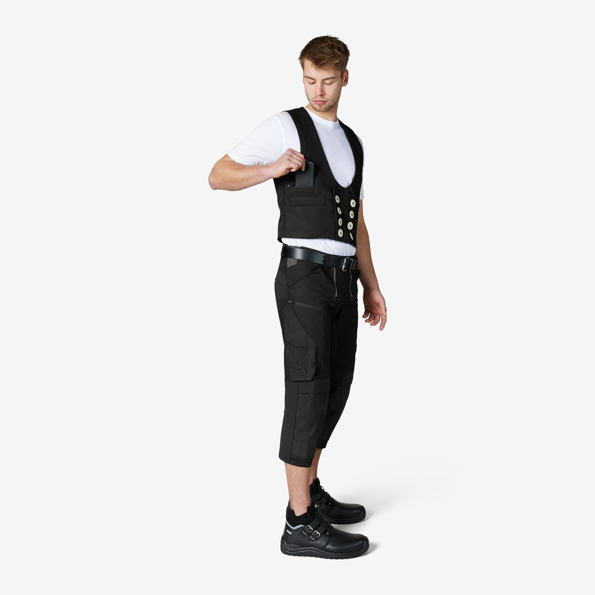 LOU Zunfthose Piratenform elastisch schwarz 90