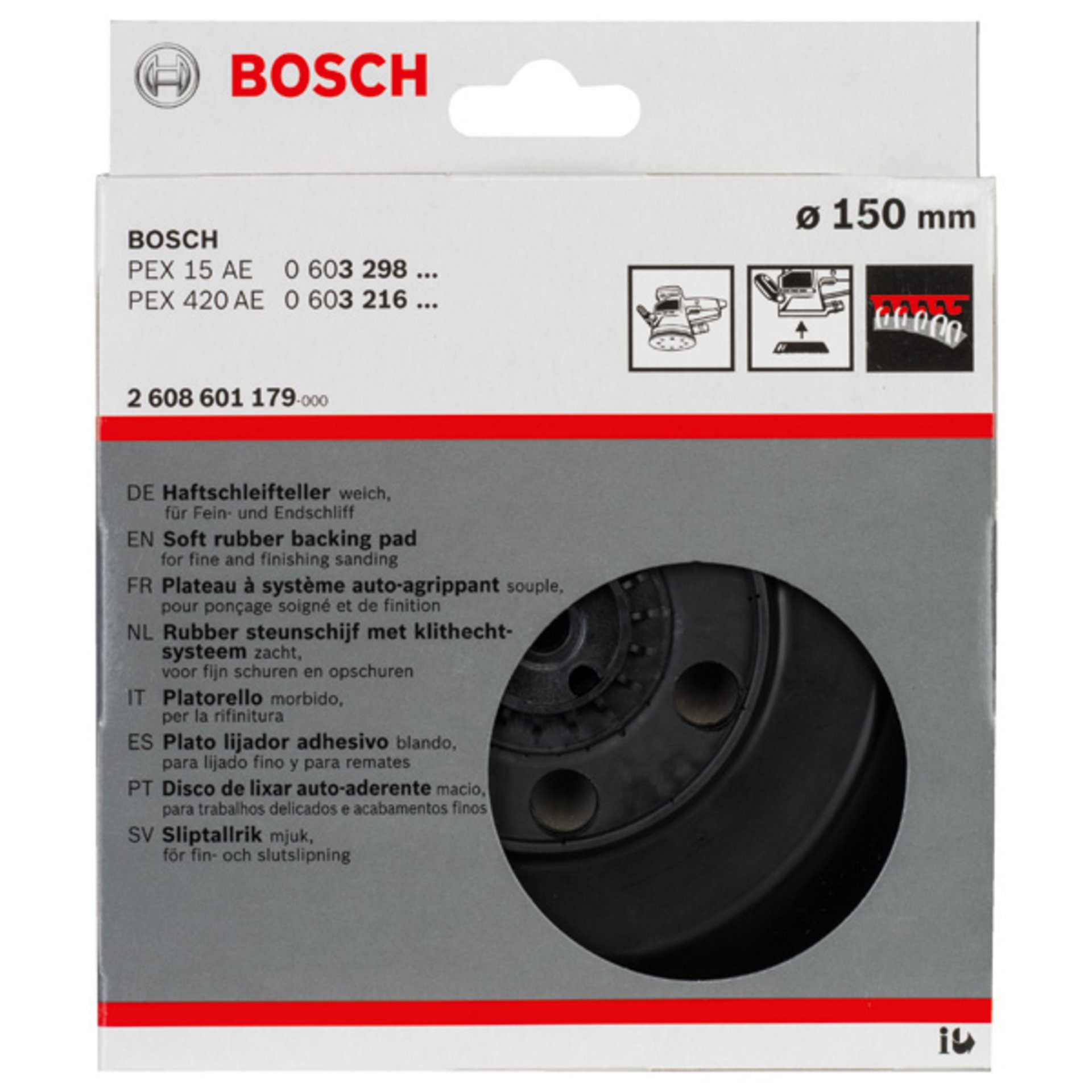 Schleifteller weich, 150 mm, für PEX 15 und PEX 420 AE