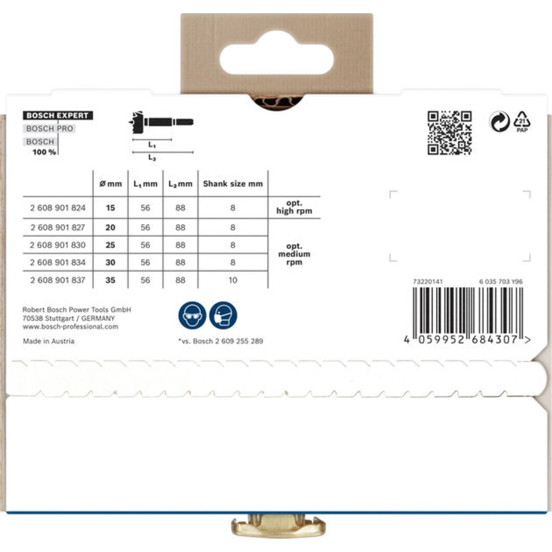 EXPERT Wood Forstnerbohrer Set, 5-tlg