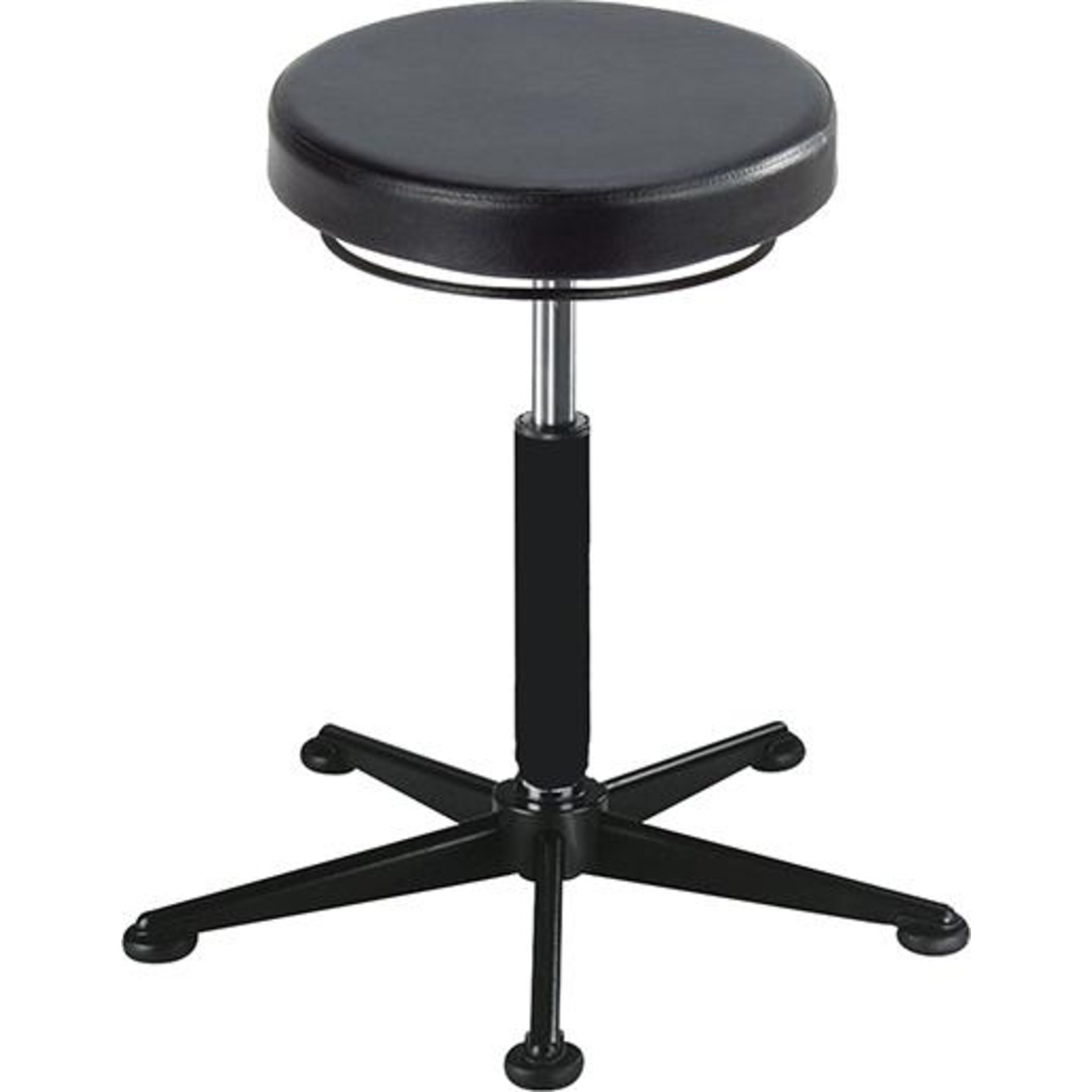Drehhocker Pu-Schaum schwarz Sitzhöhe 430-560 mm mit Gleiter