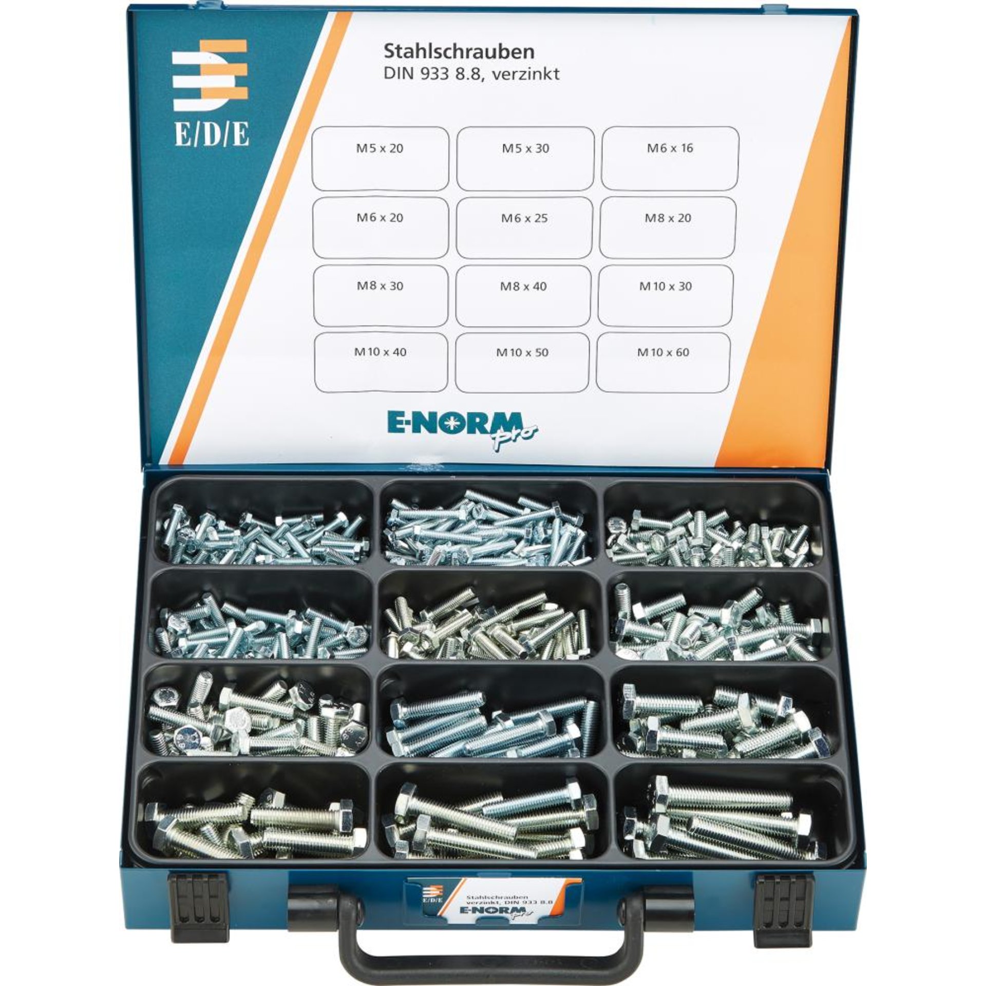 E-NORM Montagekoffer 25 DIN 933 8.8 verzinkt E-NORMpro