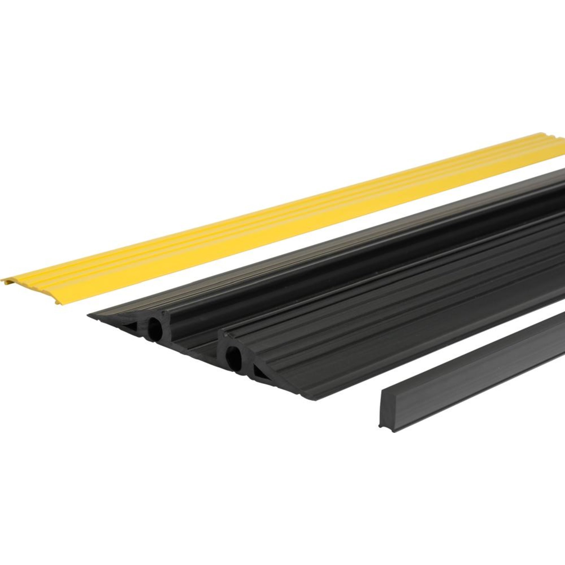 Kabelbrücke Vario B1000xT350 mm schwa/gelb 3 Kammern H25xB38 mm oder 1 Kammer H70xB38 mm