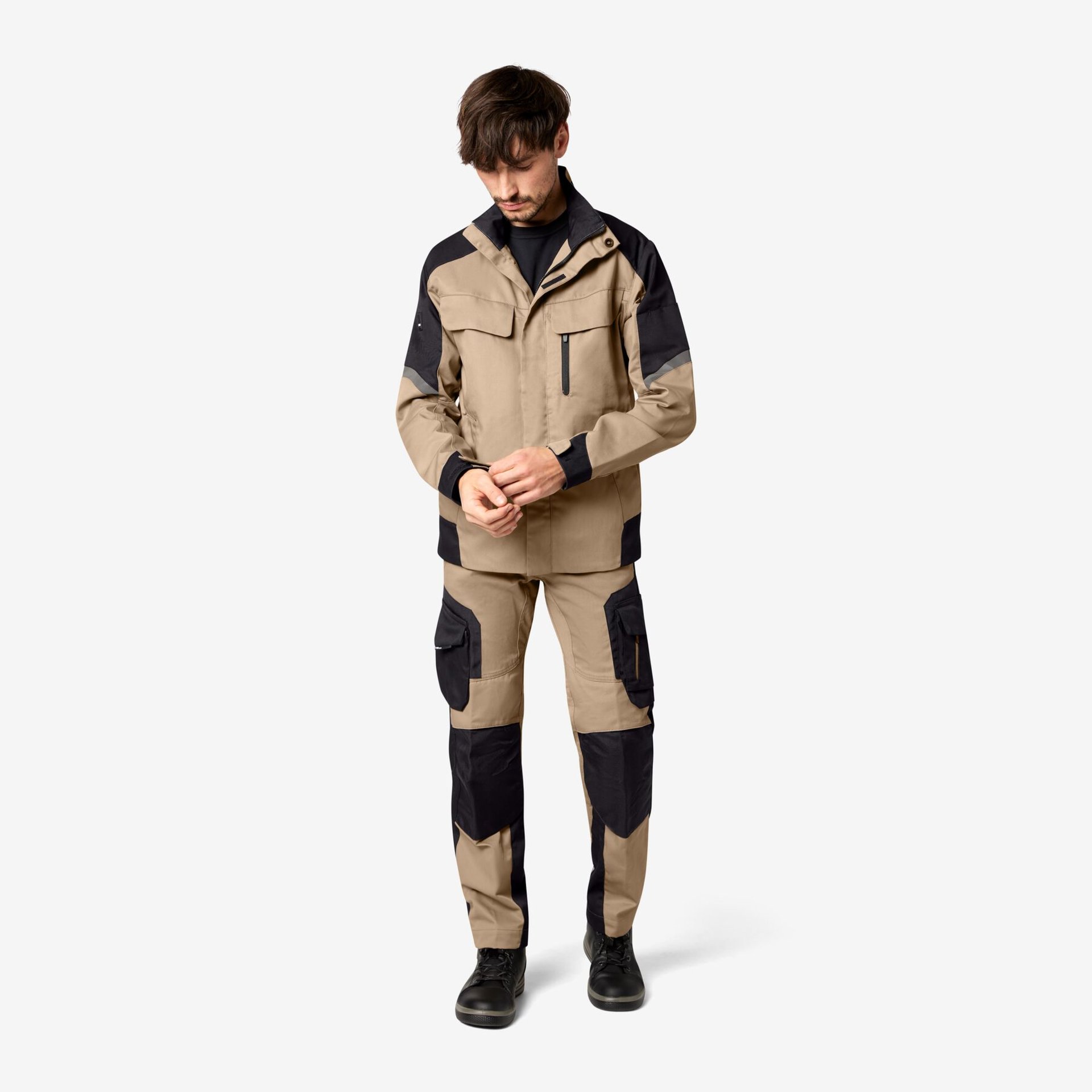 FLORIAN Arbeitshose beige-schwarz 88