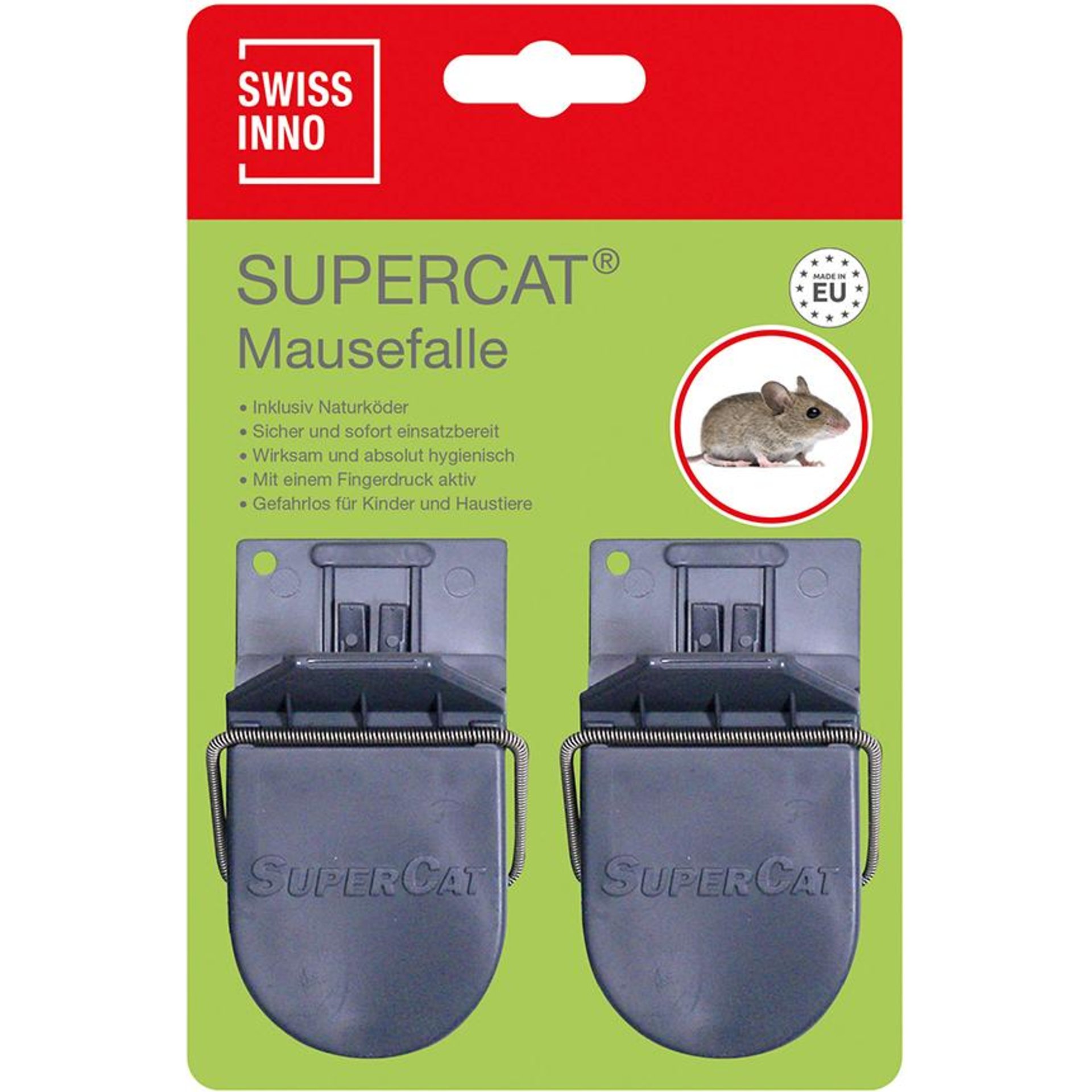 Mausefalle Supercat 2er inkl. Köder Swissinno Solution