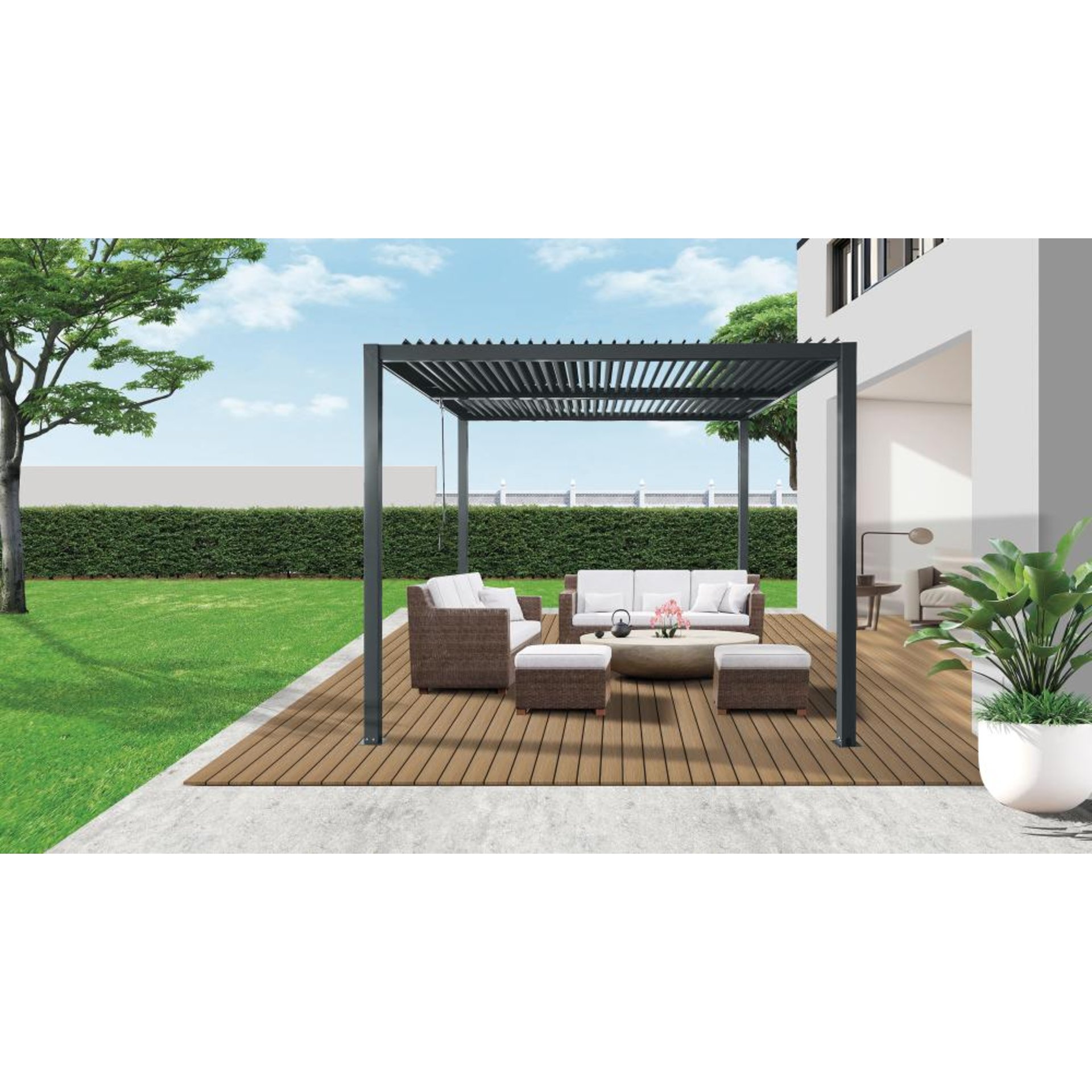Terrassenürdachung 9m² iokimatisch 3x3 m