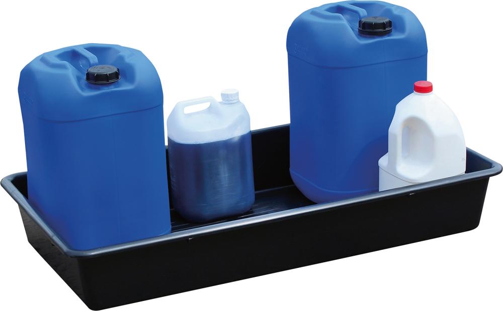 PE-Auffangwanne für Kleingebinde 100x55x15cm, 65,5L 100% PE, Chemikalienbest.