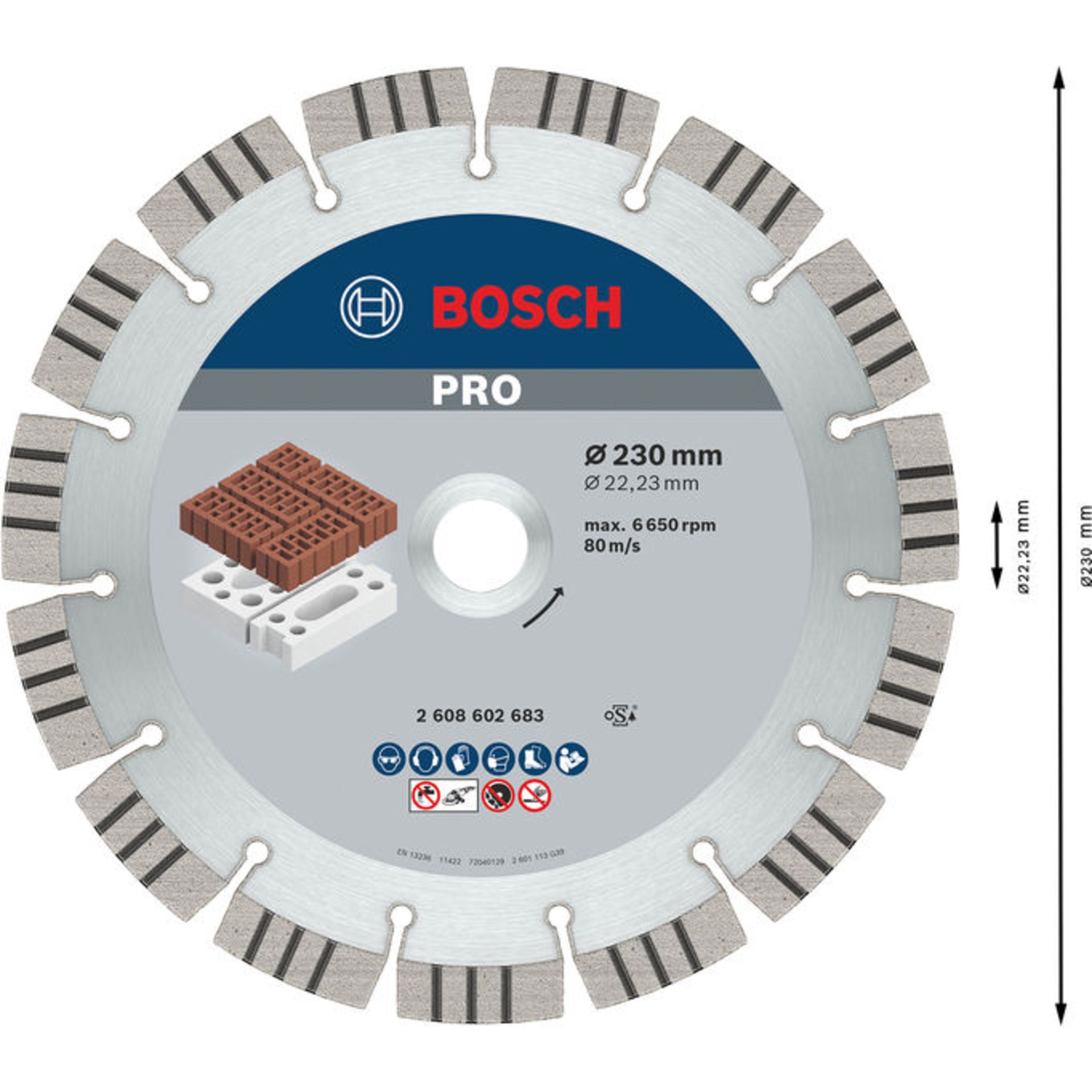 PRO Abrasive Diamanttrennscheibe, 230 x 22,23 mm