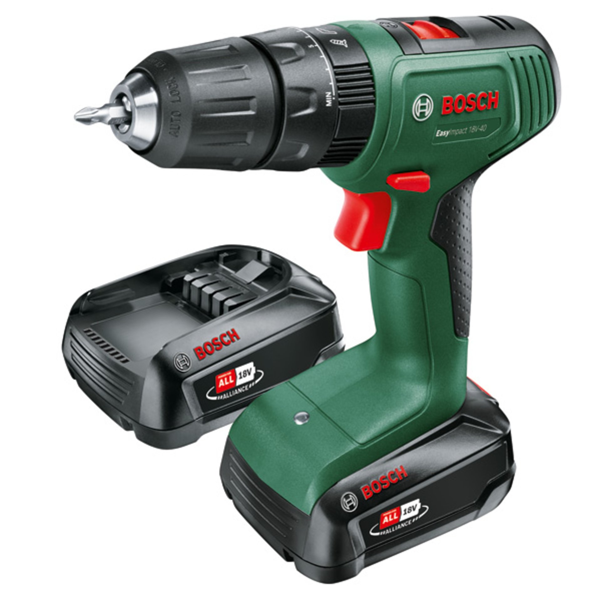 Akku-Bohrschrauber EasyImpact 18V-40, 2 x Akku PBA 18V 2.0Ah
