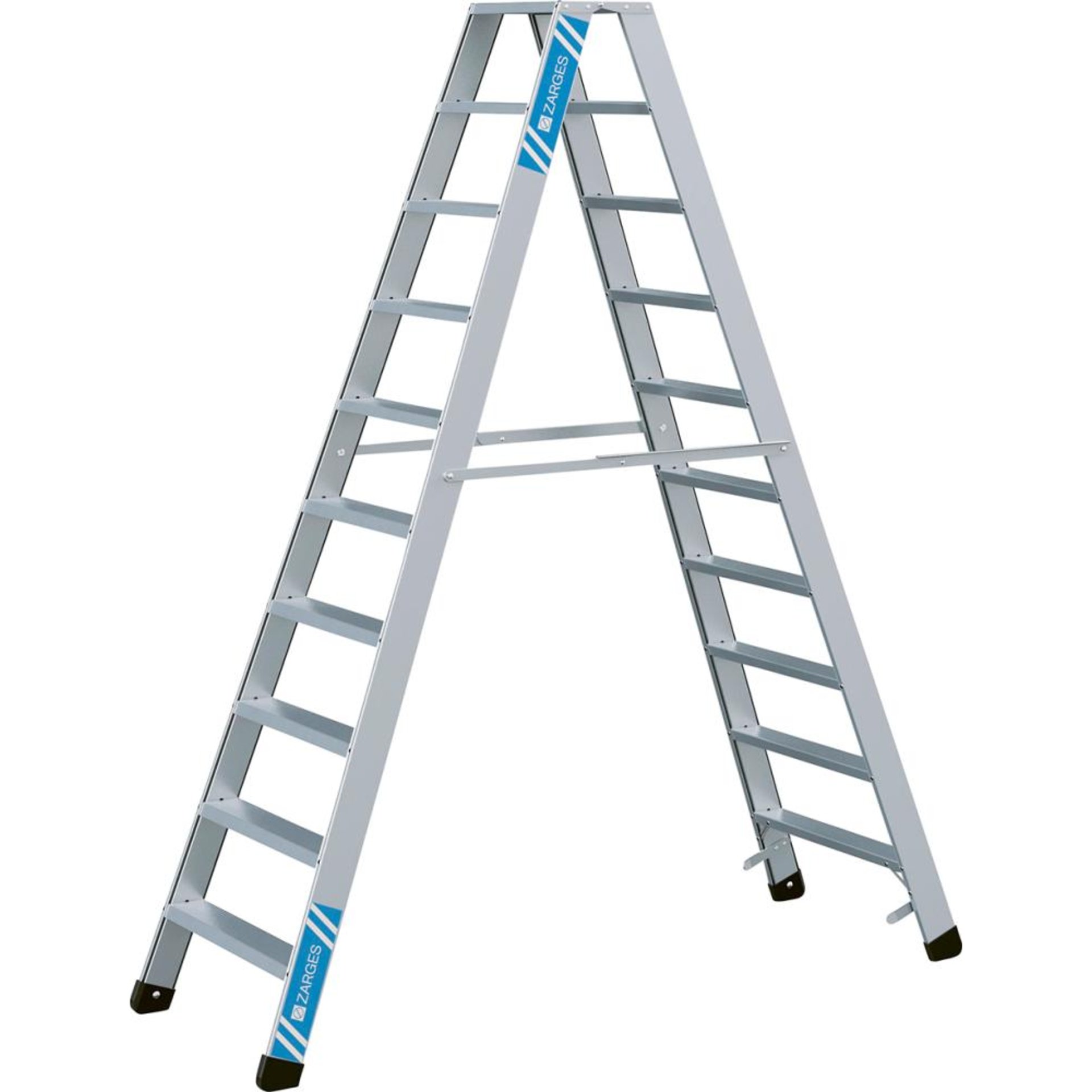 Stufenleiter Seventec B 2x10 Stufen Leiterlänge 2,35 m Arbeitshöhe 3,75 m ZARGES