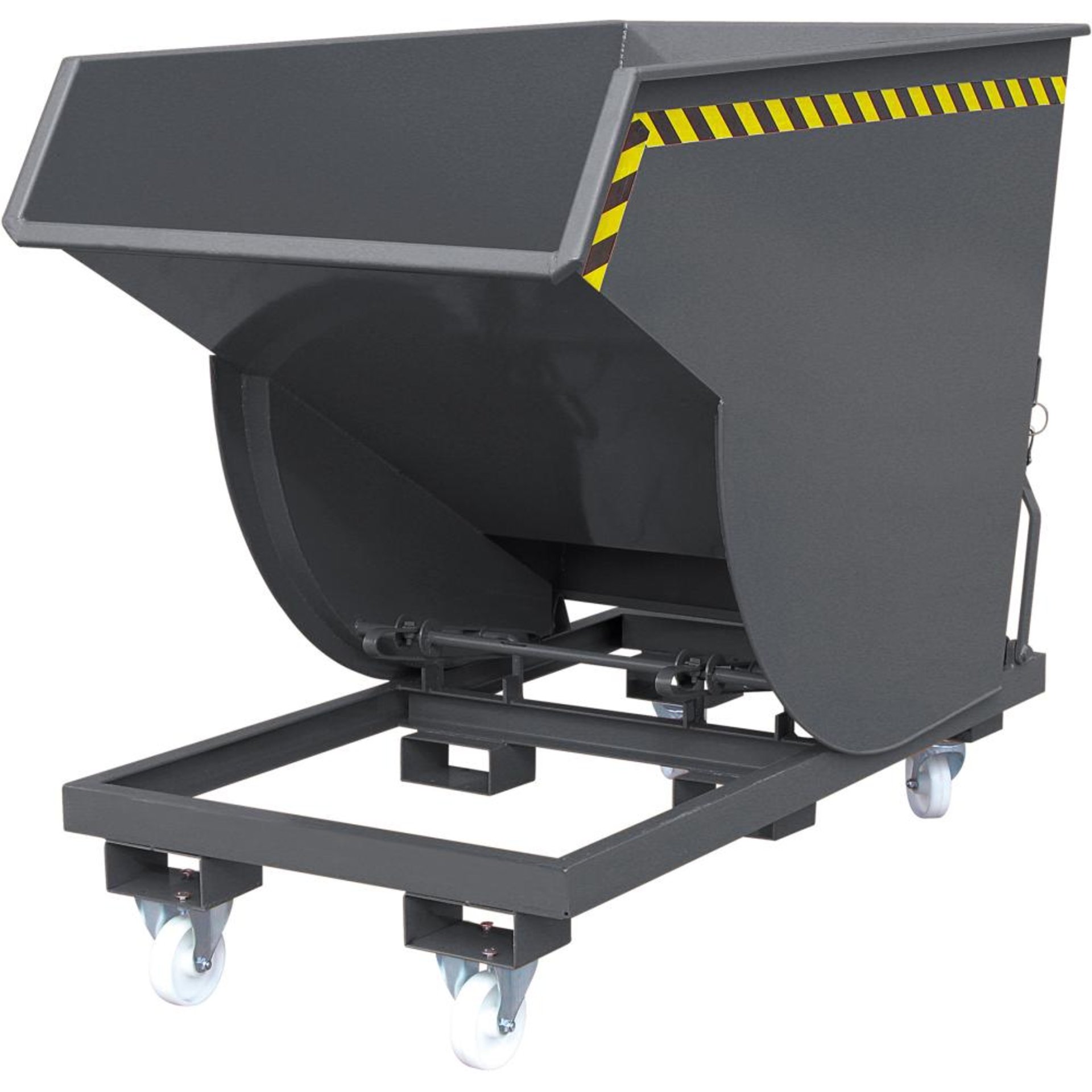 Kippbehälter 300 l B780xT1700xH1195 mm RAL7016,Tragkraft 300kg mit Rollen