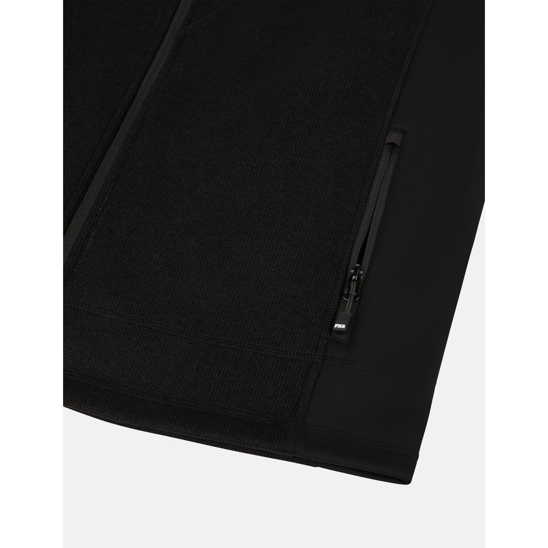 ADDE Strick-Fleece-Weste  schwarz 5XL