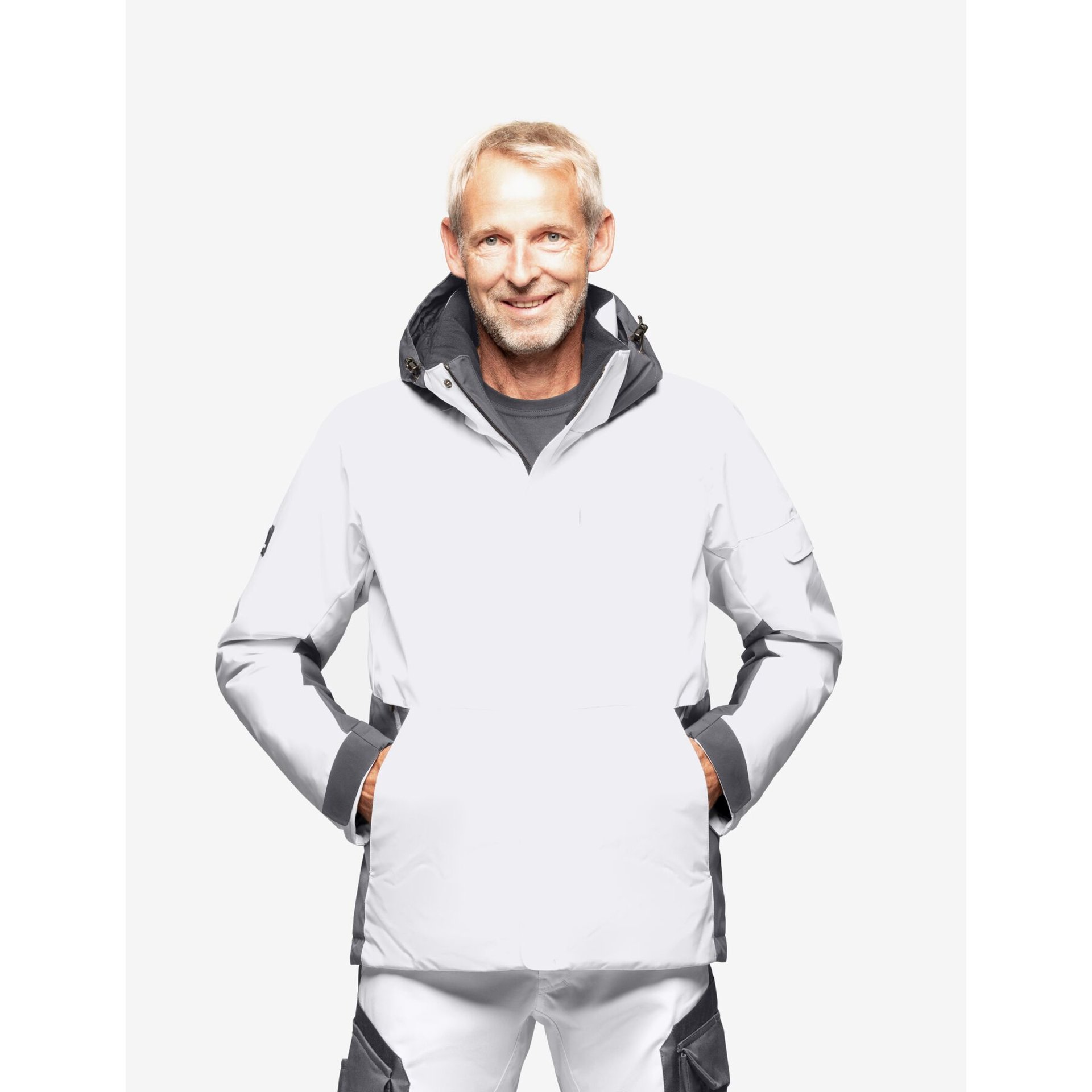 GEORG Arbeitsjacke Primaloft weiß-anthrazit M