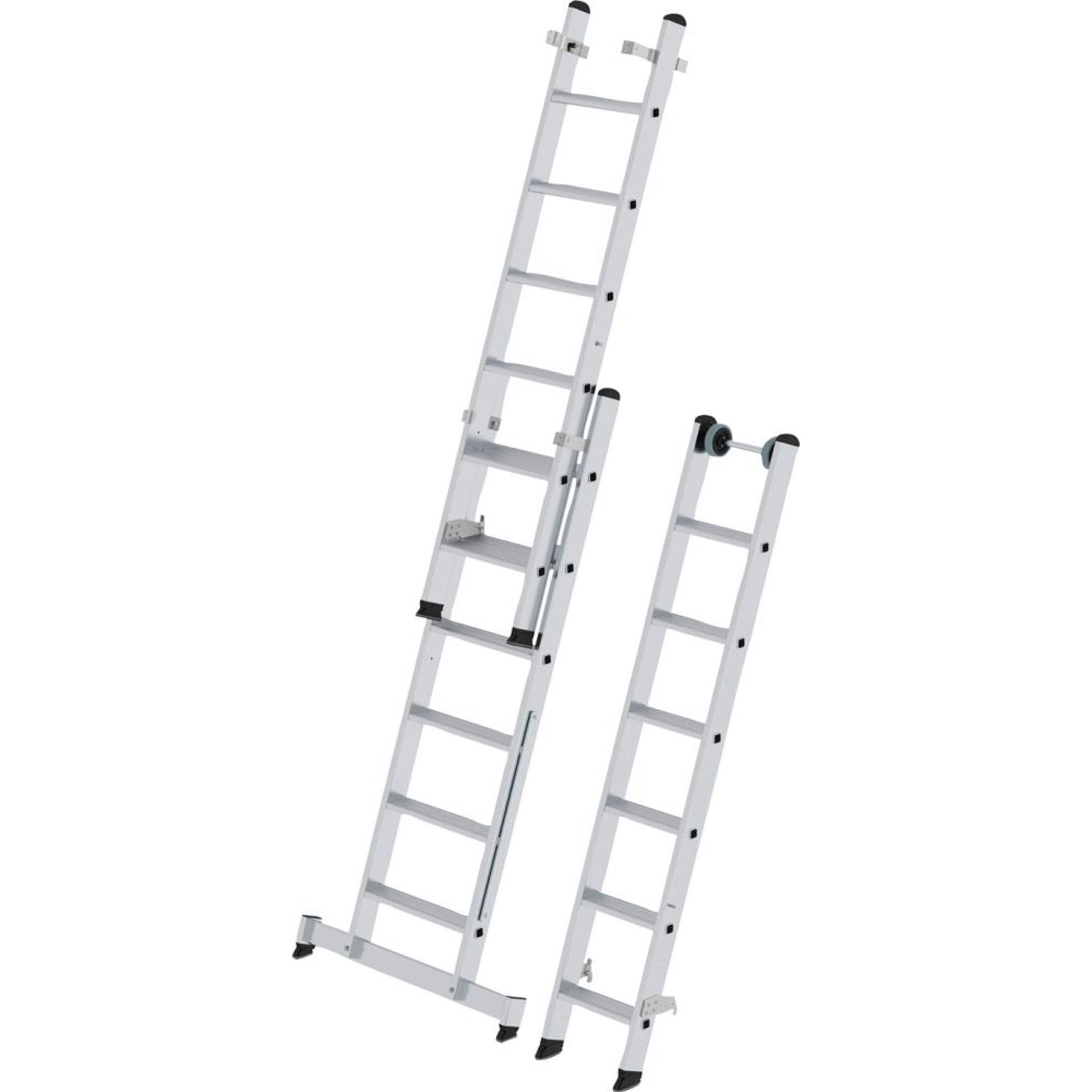 Alu-Mehrzweckleiter 3x6 Stufen Leiterlänge 1,96m eingef.Arbeitshöhe bis 5,20 m