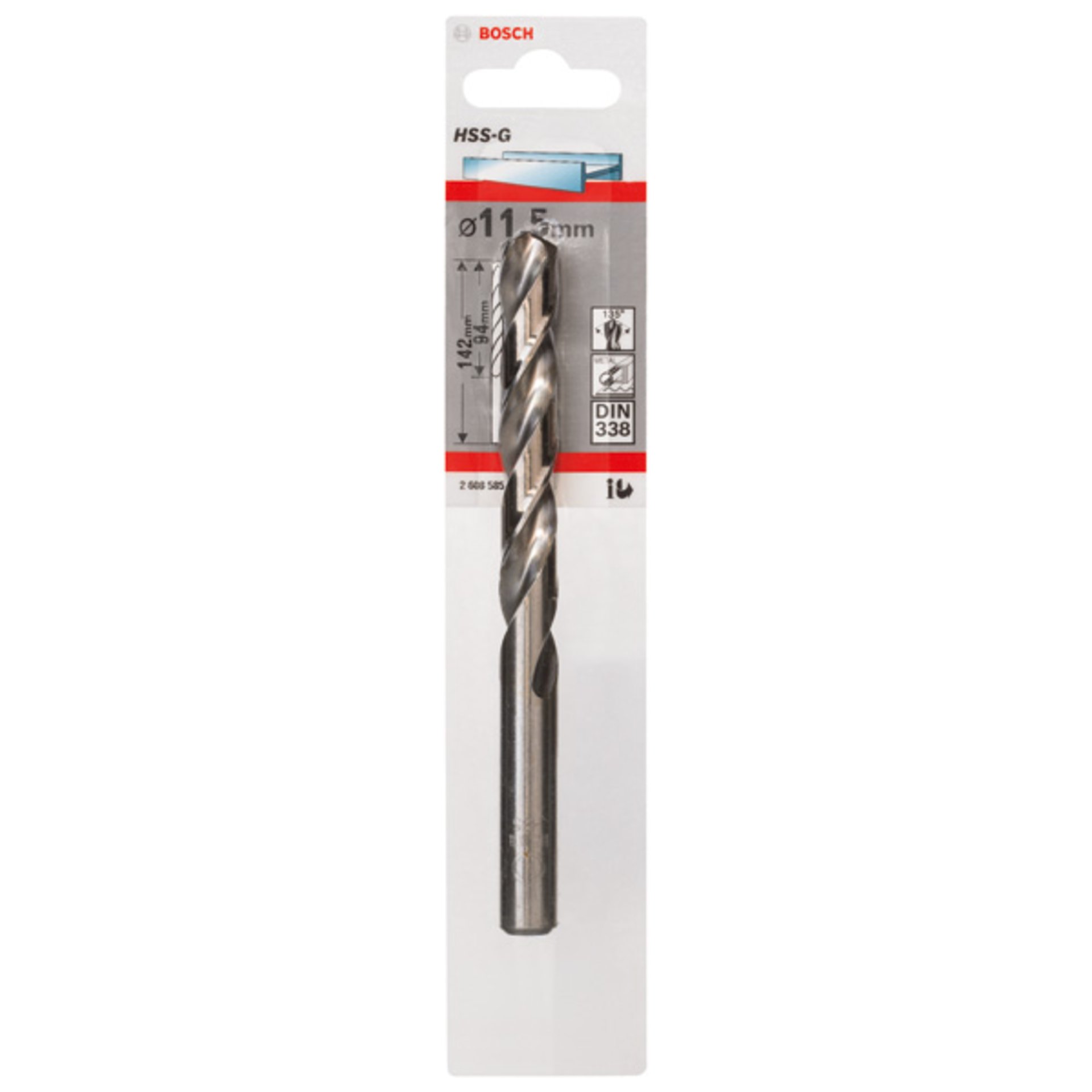 Metallbohrer HSS-G, DIN 338, 11,5 x 94 x 142 mm, 1er-Pack