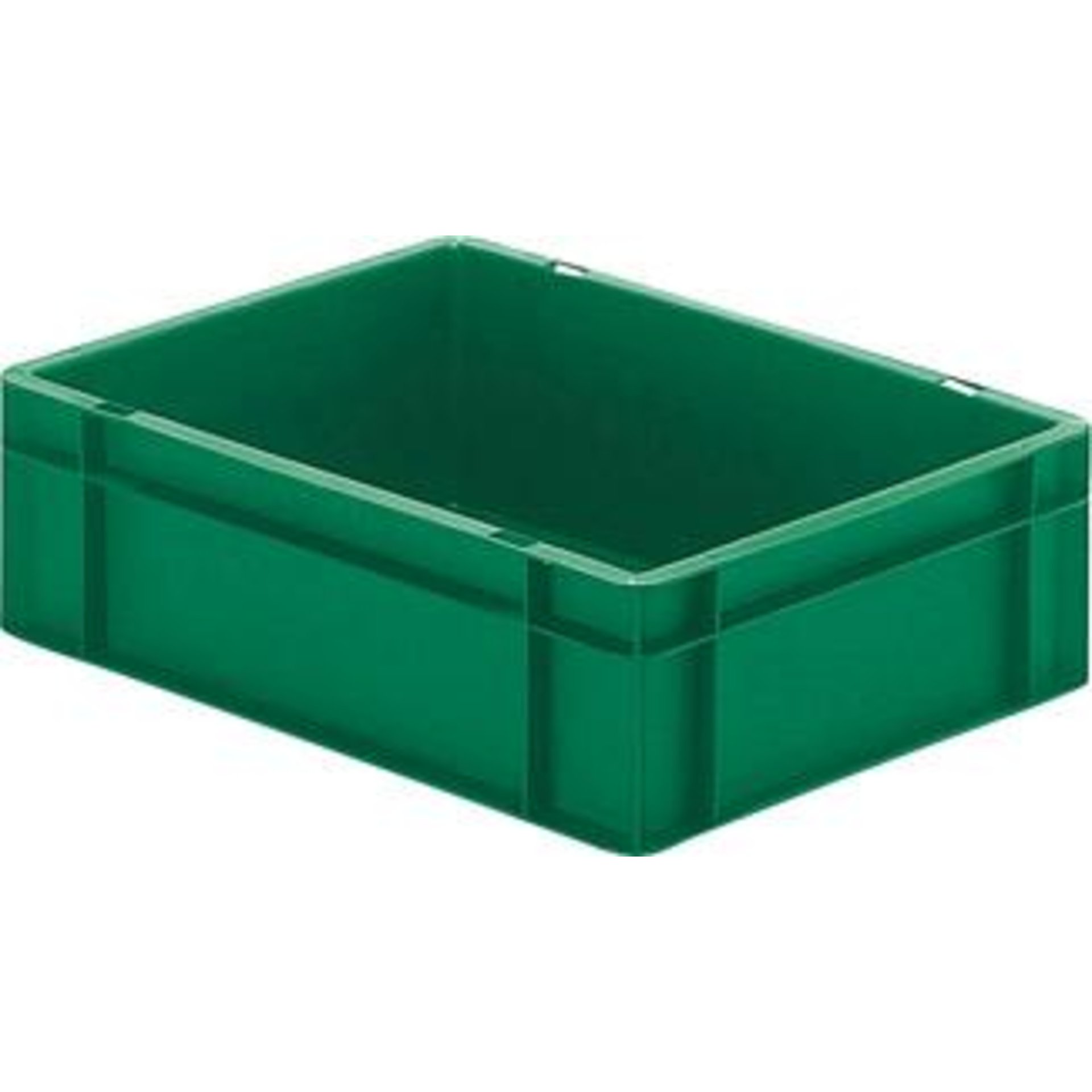 Transport-Stapelkasten B400xT300xH120 mm grün, geschlossen ohne Griffloch LA-KA-PE
