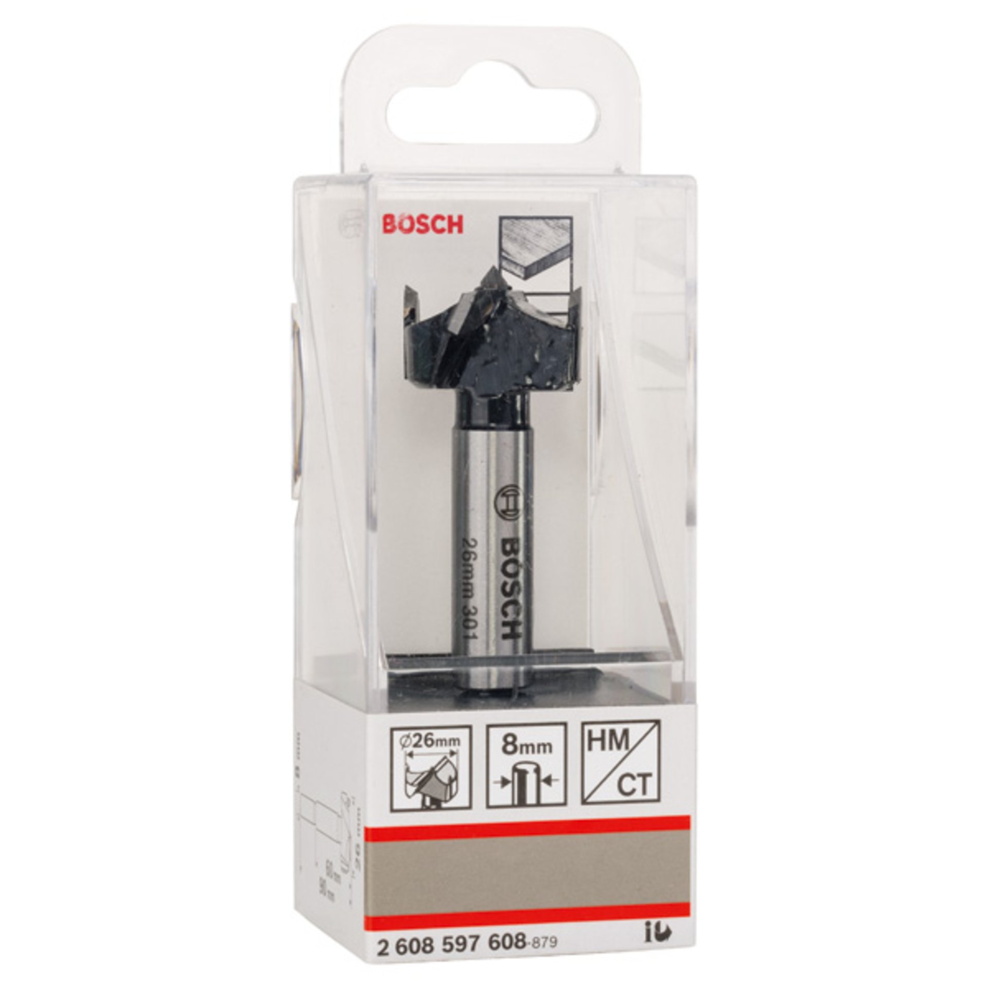 Kunstbohrer HM, 26 x 90 mm, d 8 mm