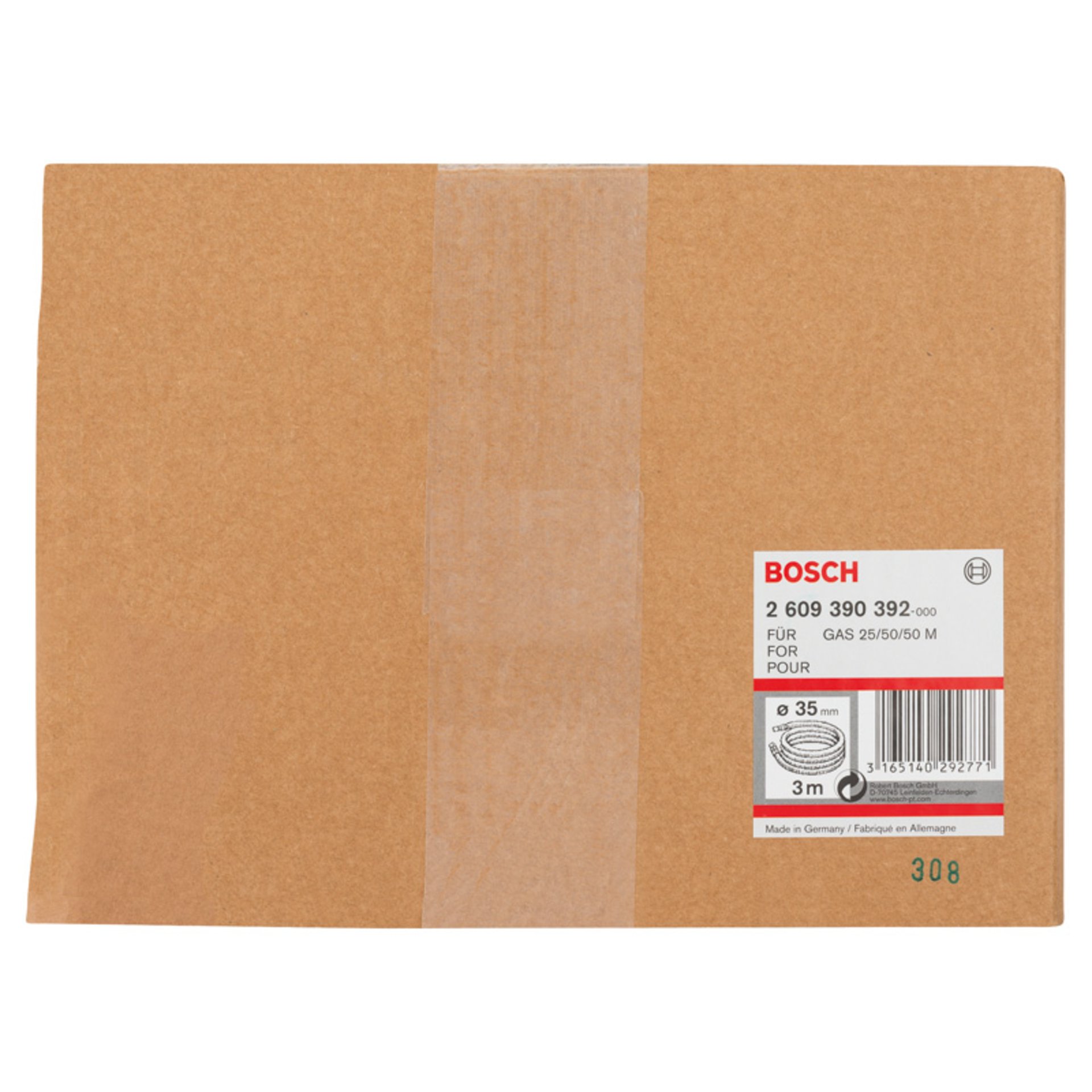 Schlauch für Bosch-Sauger, 3 m, 35 mm, mit Bajonettverschluss