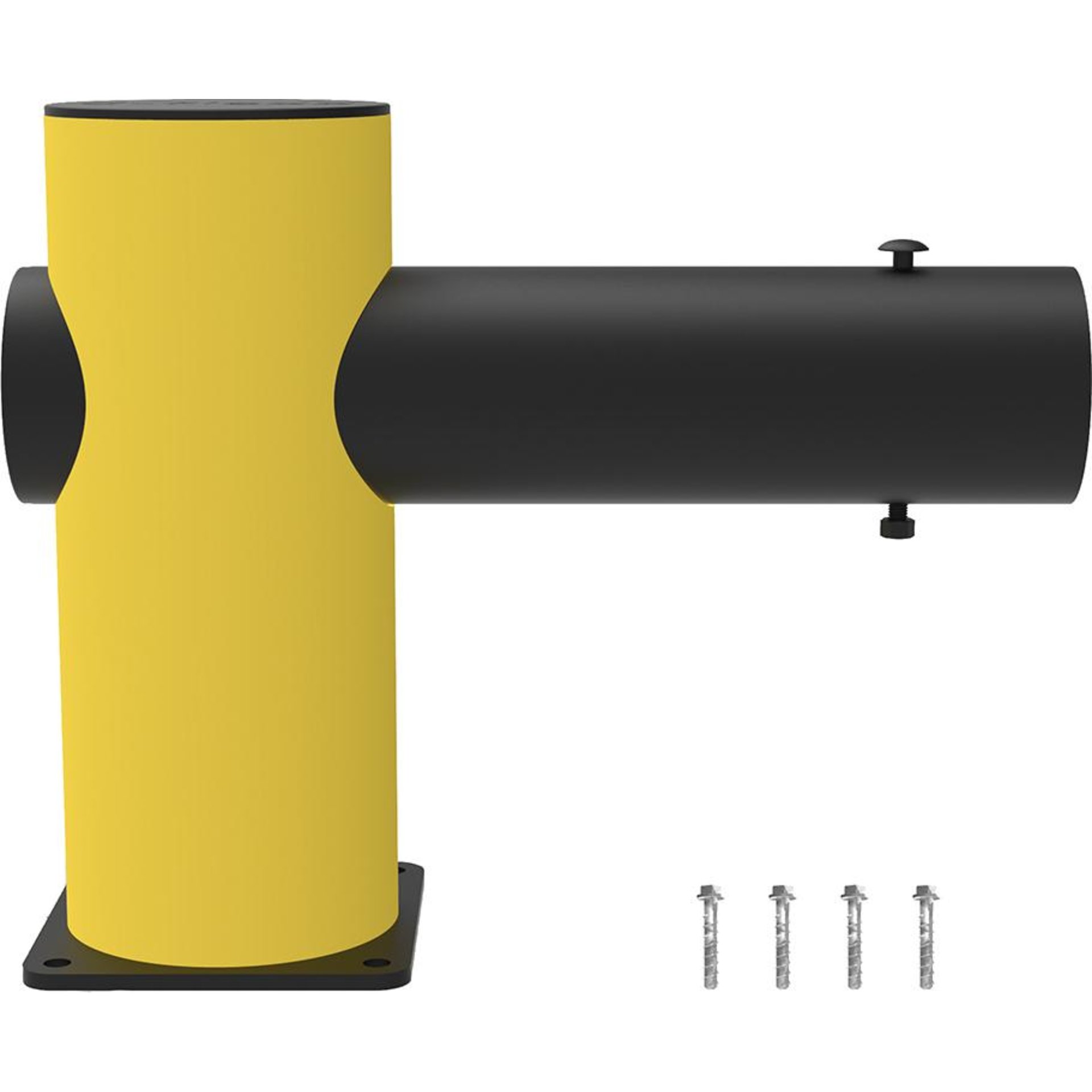 Endpfosten für Barriere Charlie H500xB619xD200 mm schwarz/gelb