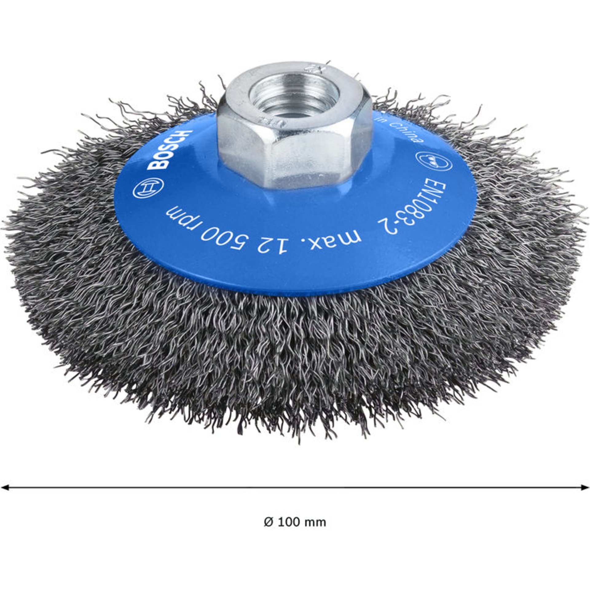 PRO Metal clean Kegelbürste, 100 x 0,3 mm, Gewinde