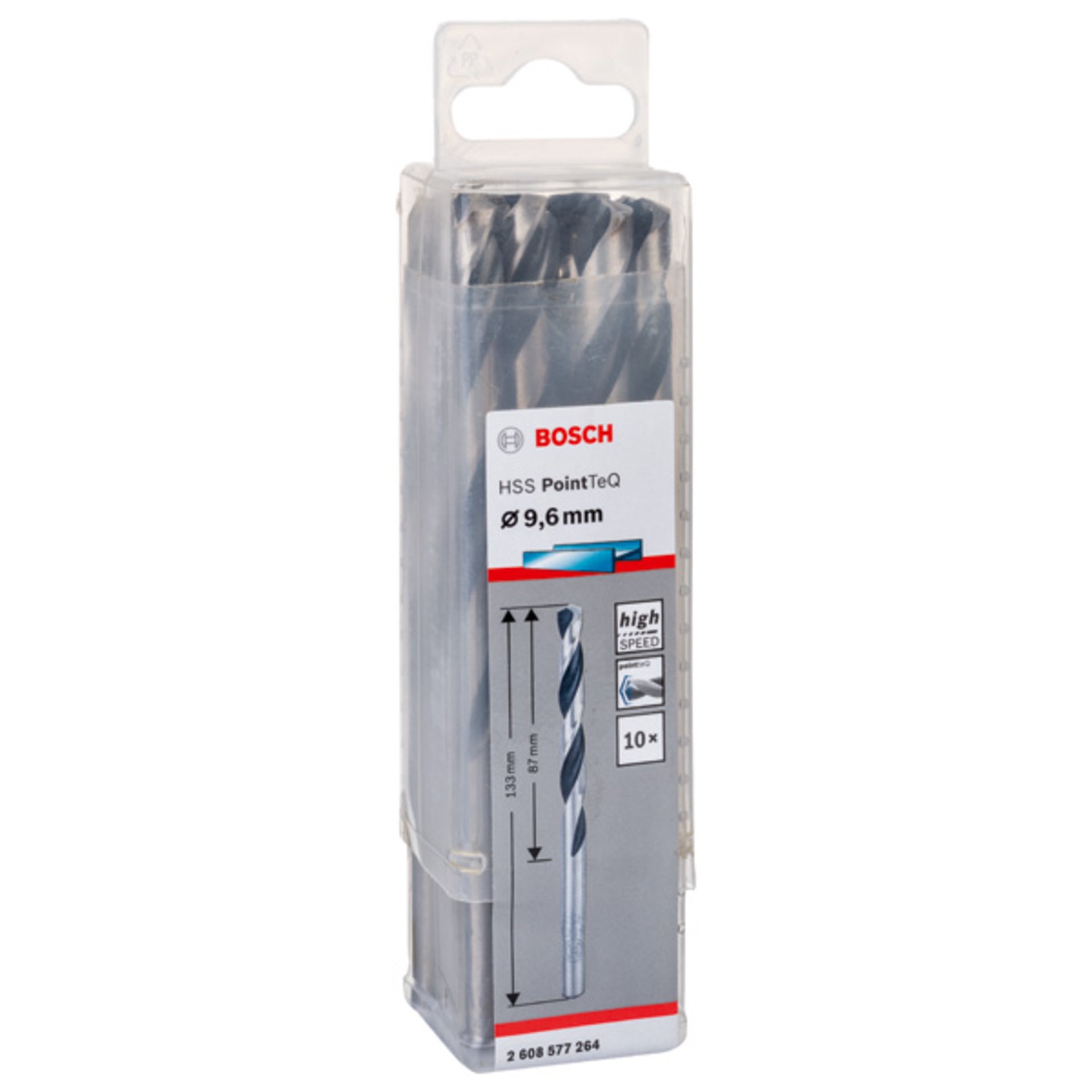 Metallspiralbohrer HSS PointTeQ, DIN 338, 9,6 mm, 10er-Pack