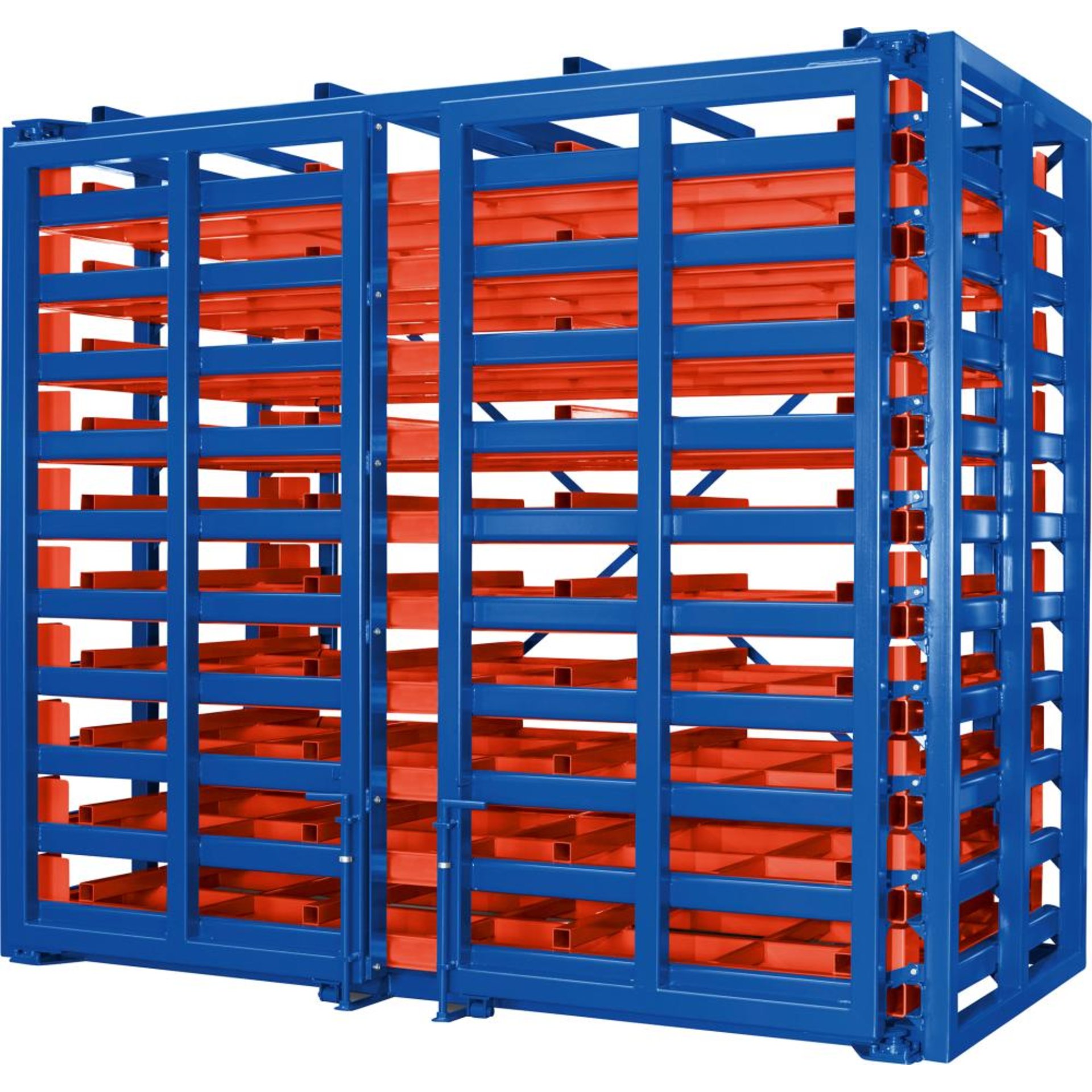 Schubfachregal f Bleche Vorbau klappbar Fachlast 2000kg,Boden gl B2370xT1150xH2310mm