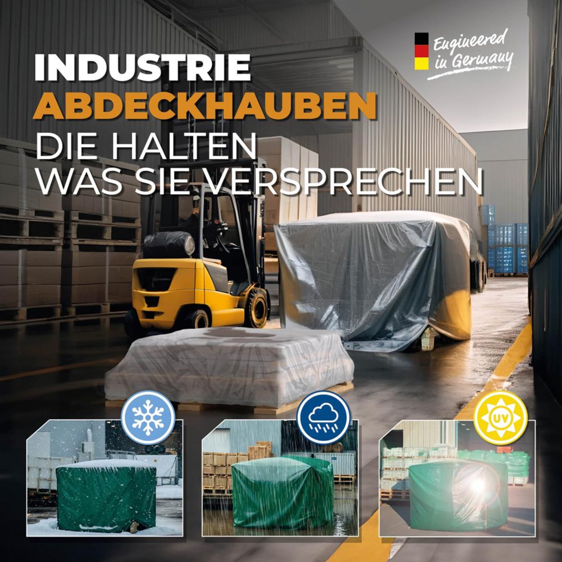 Palettenabdeckhaube, Transparent