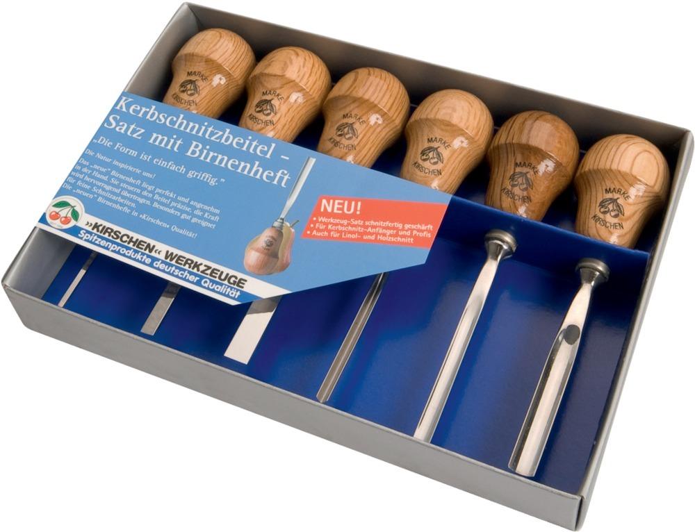 Kirschen Kerbschnitzwerkzeug-Satz Nr.5696 6tlg. Kirschen Kerbschnitzwerkzeug-Satz Nr.5696 6tlg.