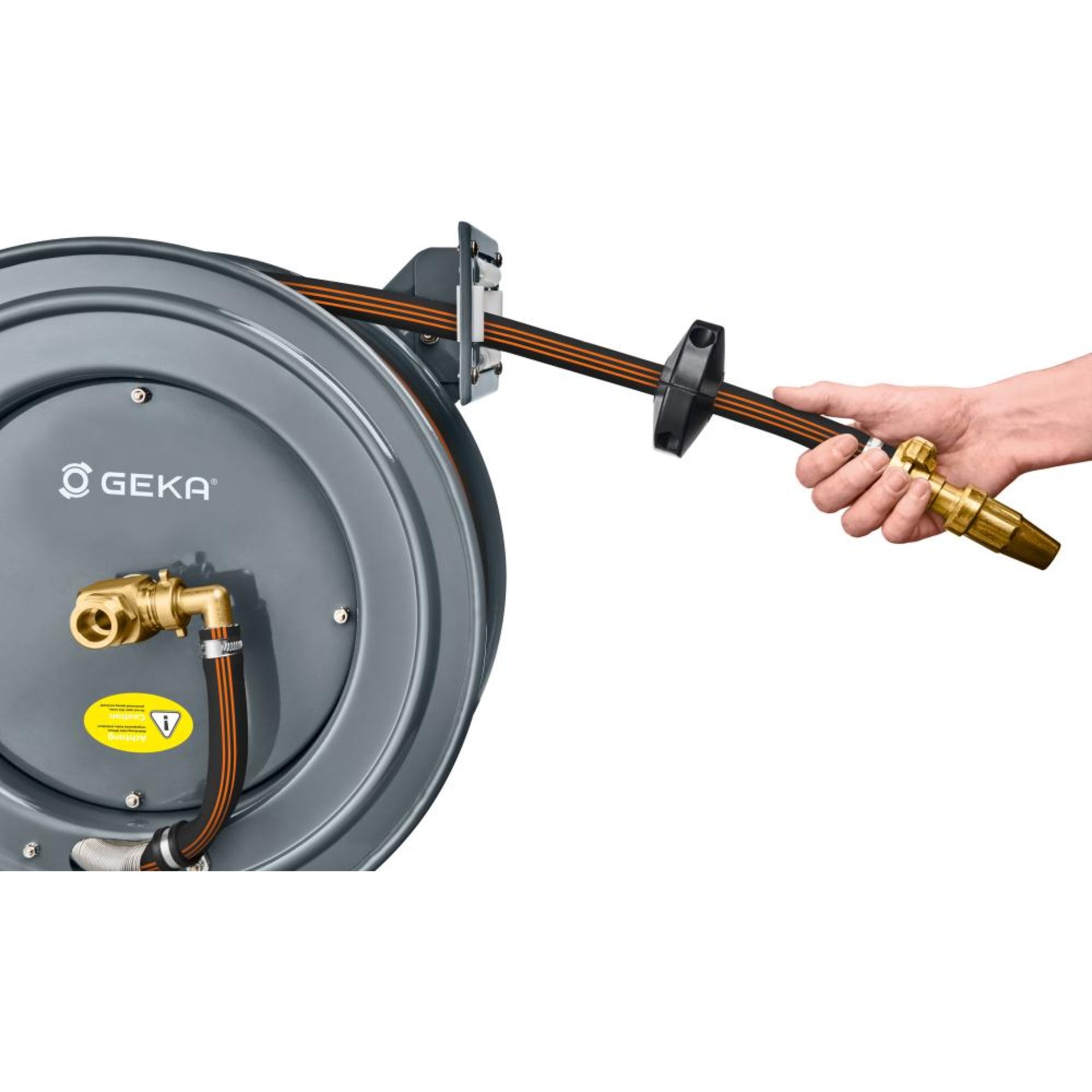 GEKA plus automatischer Schlauchaufroller PA20GSKinkl 15m-EPDM-Schlauch EURO TRIX 3/4"& Arm.