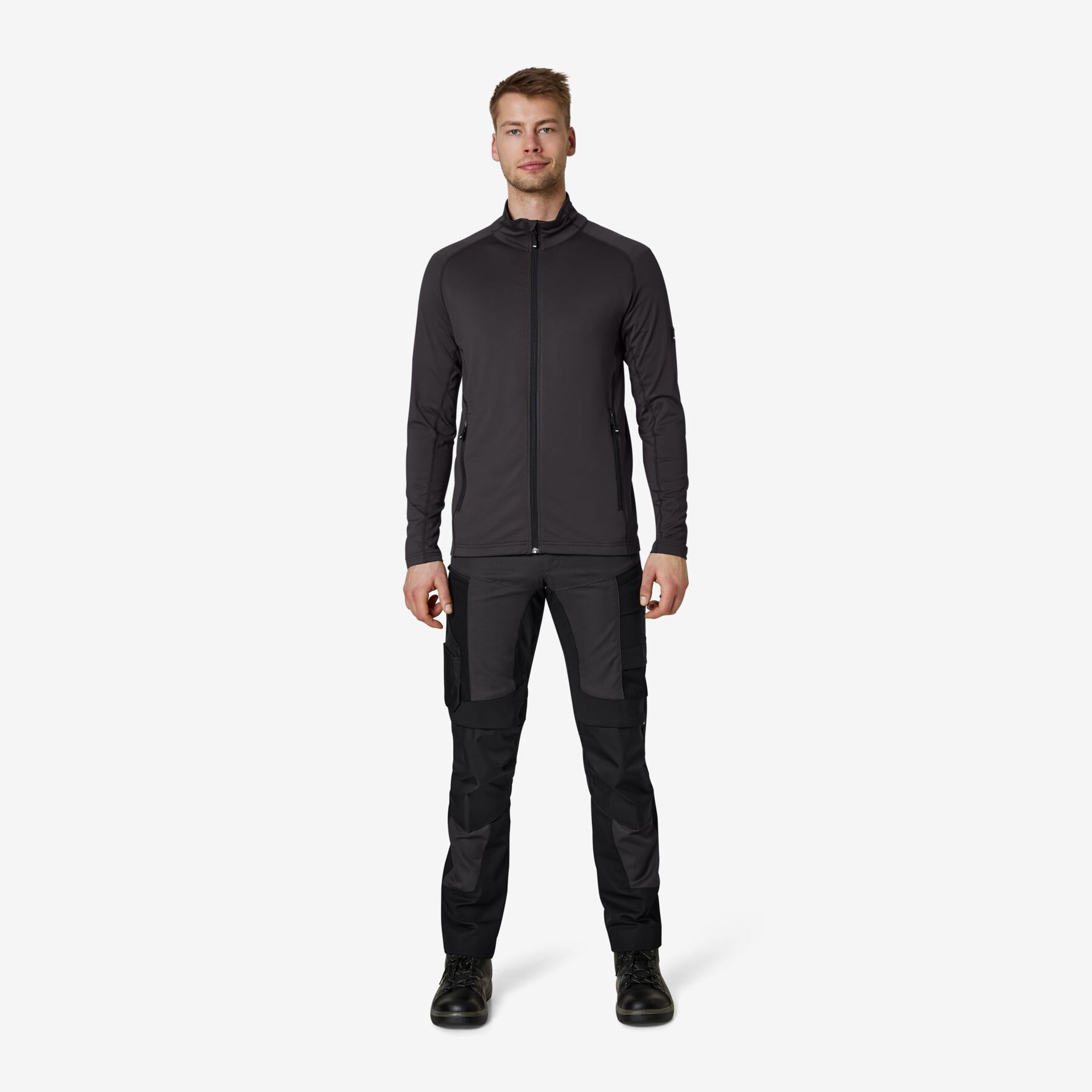 KUNO Jersey-Fleecejacke anthrazit 2XL