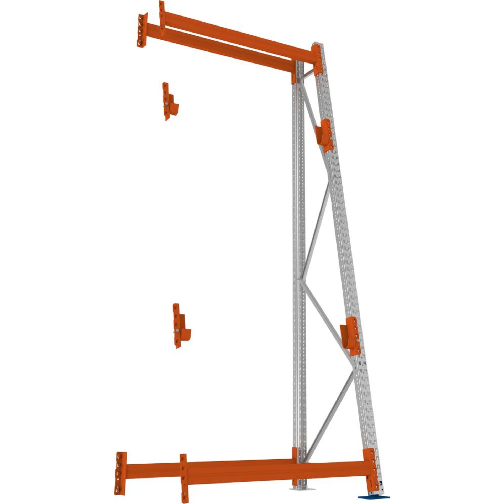 A Ständer Kabeltrommel B1300xT900xH3300 mm Anbaufeld verzinkt Feldlast 1500kg