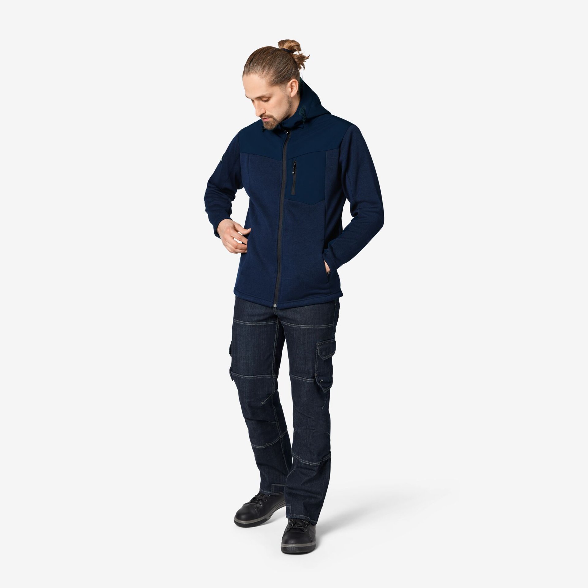 MAXIMILIAN Hybrid-Softshell Jacke marine L