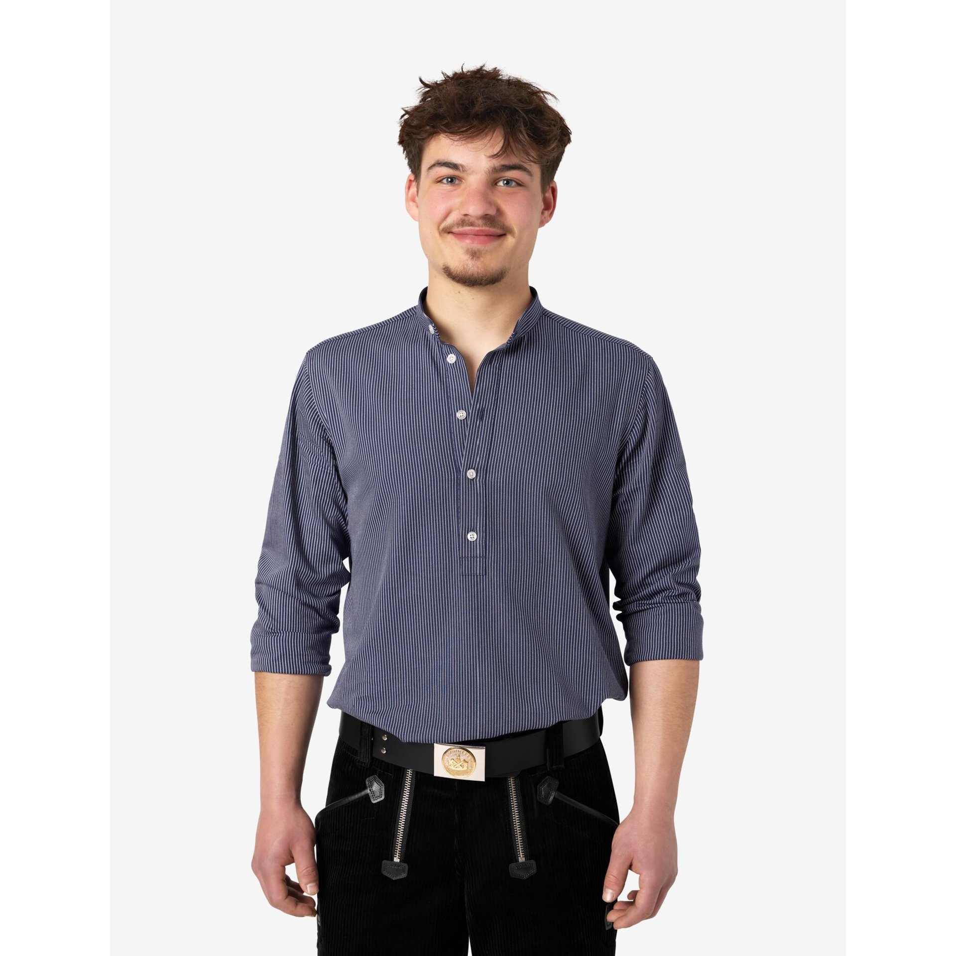 BO Arbeitshemd unisex marine-weiß S