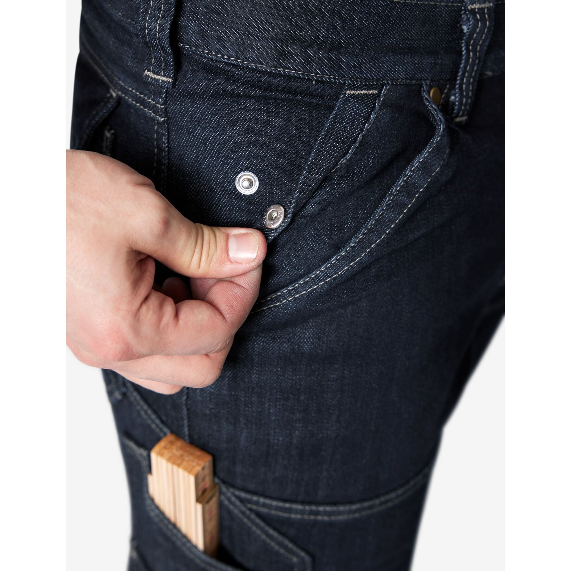 WILHELM Stretch-Jeans Arbeitshose schwarzblau 60