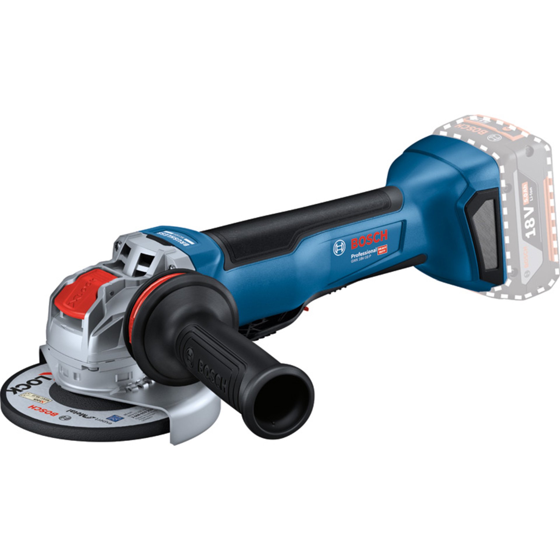 Akku-Winkelschleifer mit X-LOCK GWX 18V-10 P in L-BOXX