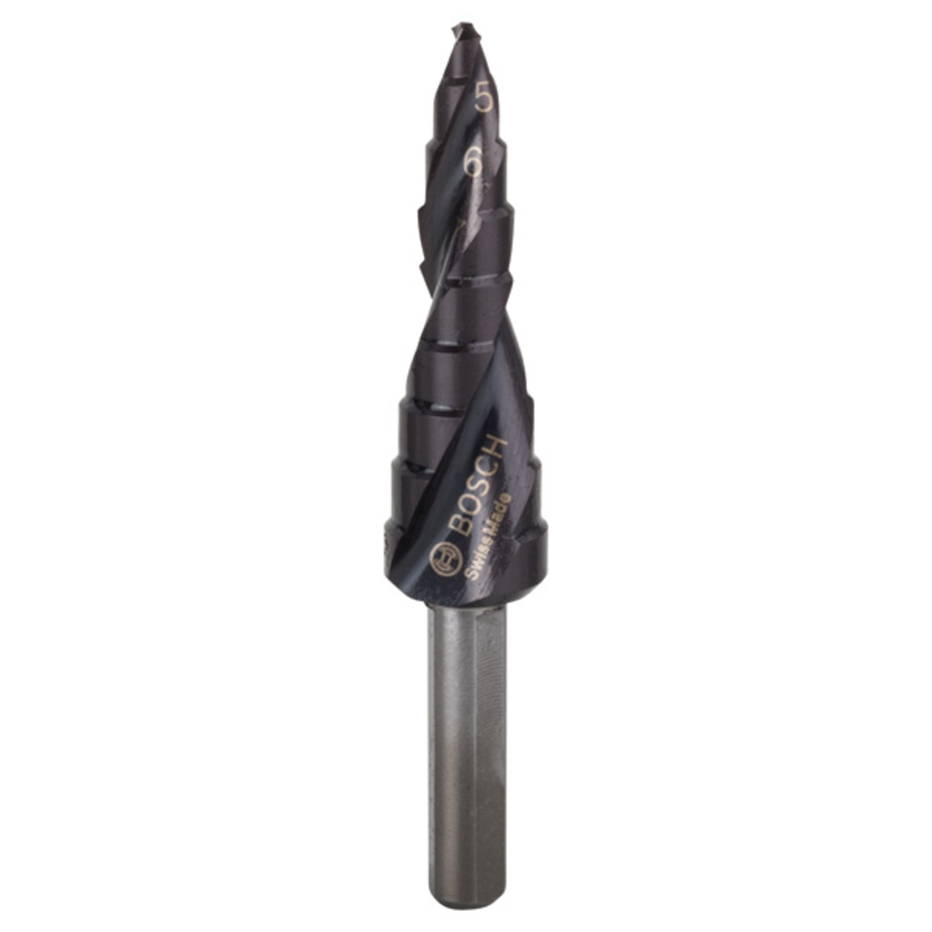 Stufenbohrer HSS-AlTiN, 4 - 12 mm, 6 mm, 66,5 mm, 9 Stufen