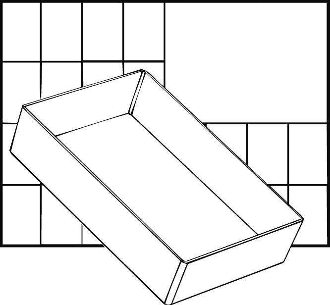 raaco A6 1 Facheinsatz einzeln 47x109x157 mm