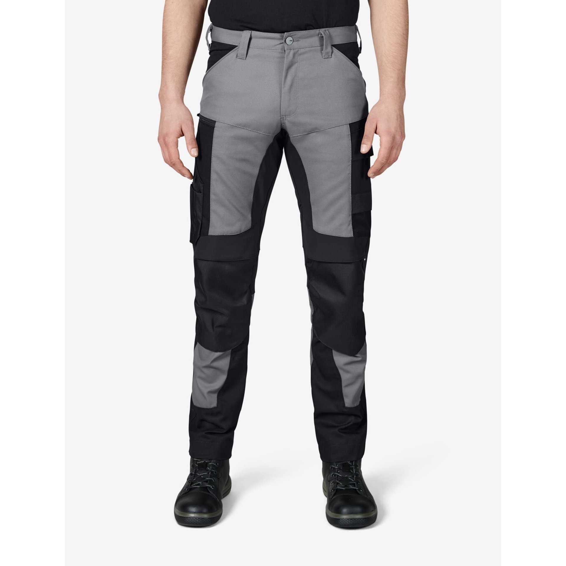 LEO Arbeitshose elastisch grau-schwarz 110