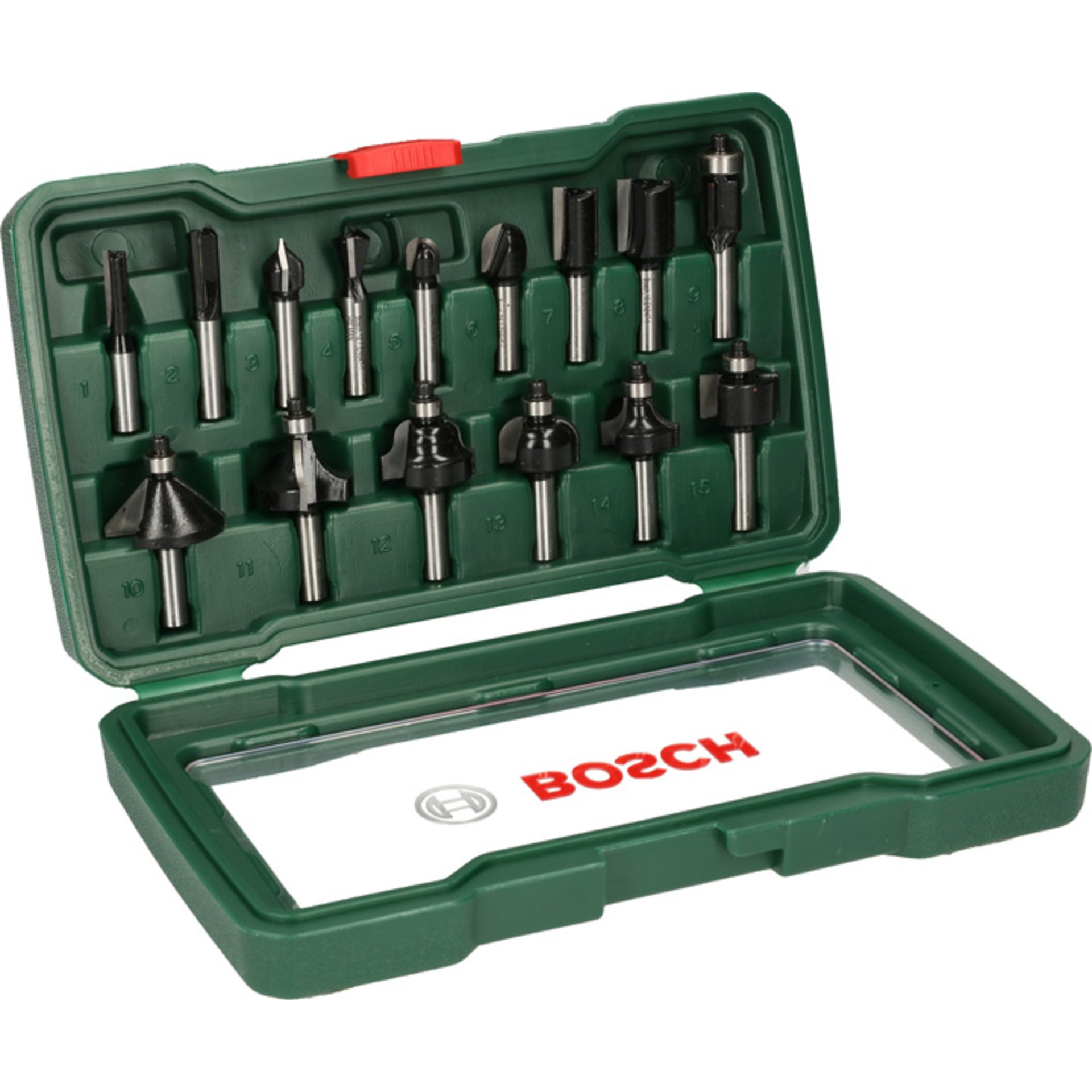 15-teiliges HM-Fräser-Set (8 mm Schaft)