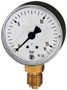 Riegler Manometer stehend 40mm 0-10bar G1/8"