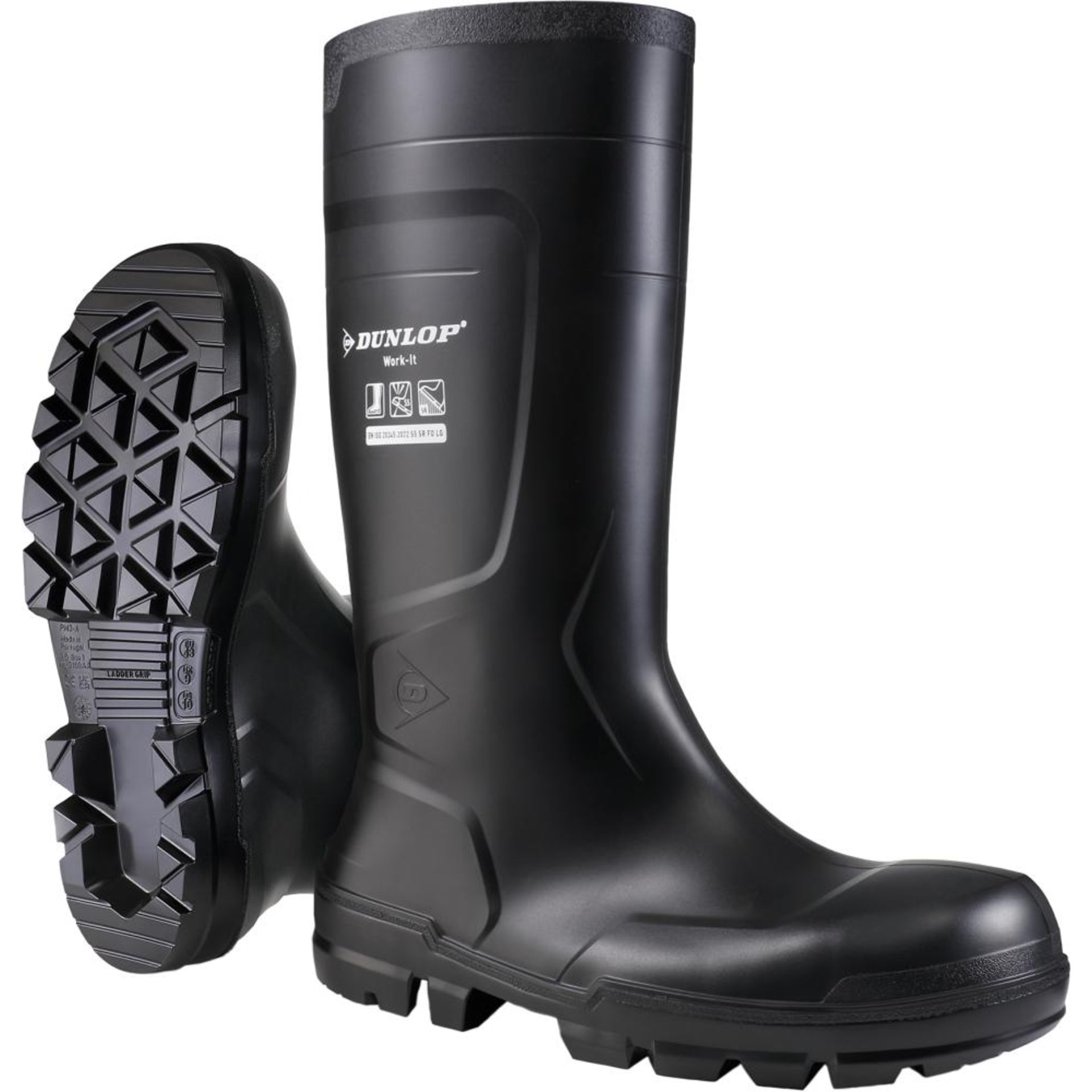 Stiefel WORK-IT BLACK PVC SR LO LG S5 Gr.43 DUNLOP