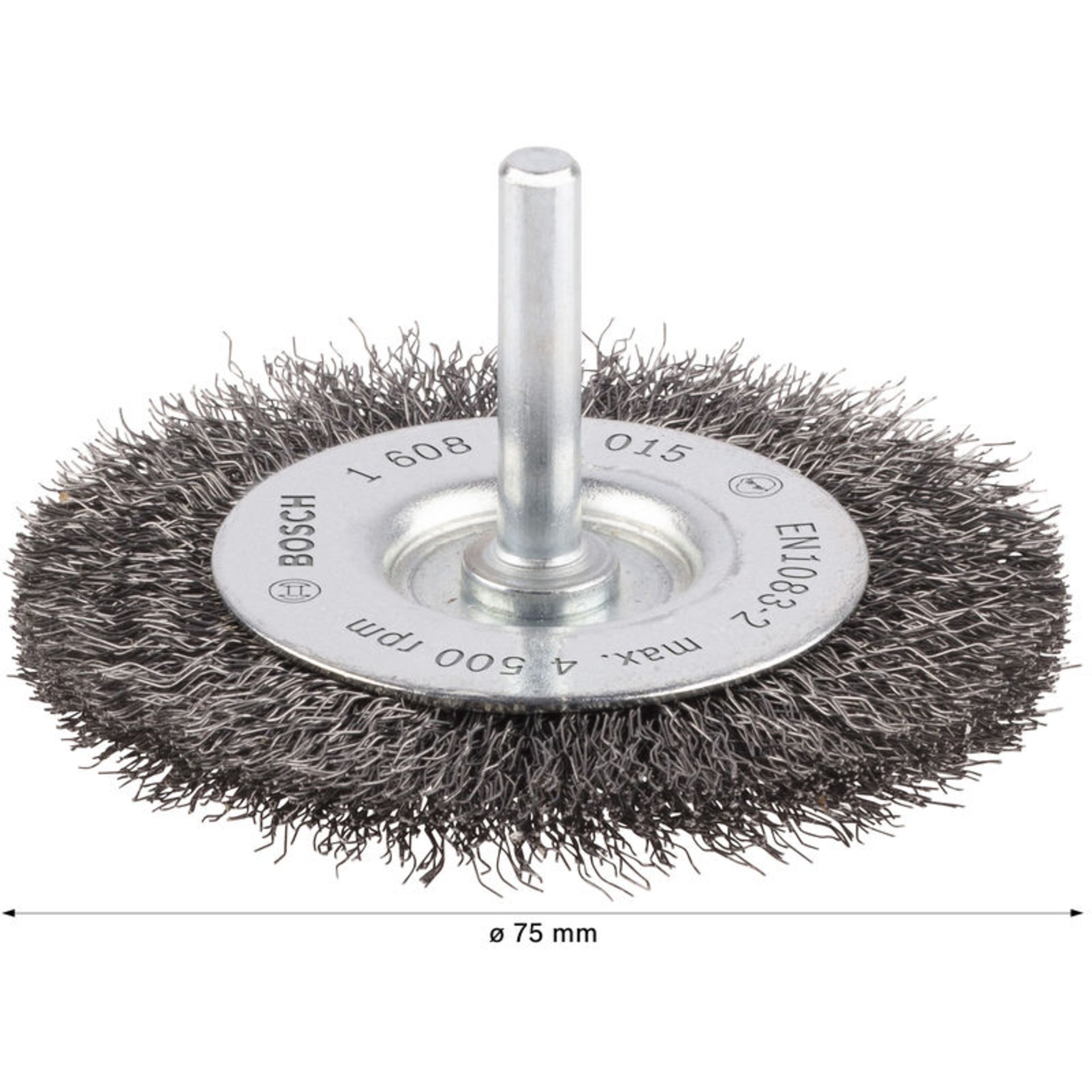 PRO Metal clean Scheibenbürste, gerader Schaft, 75 x 0,2 mm