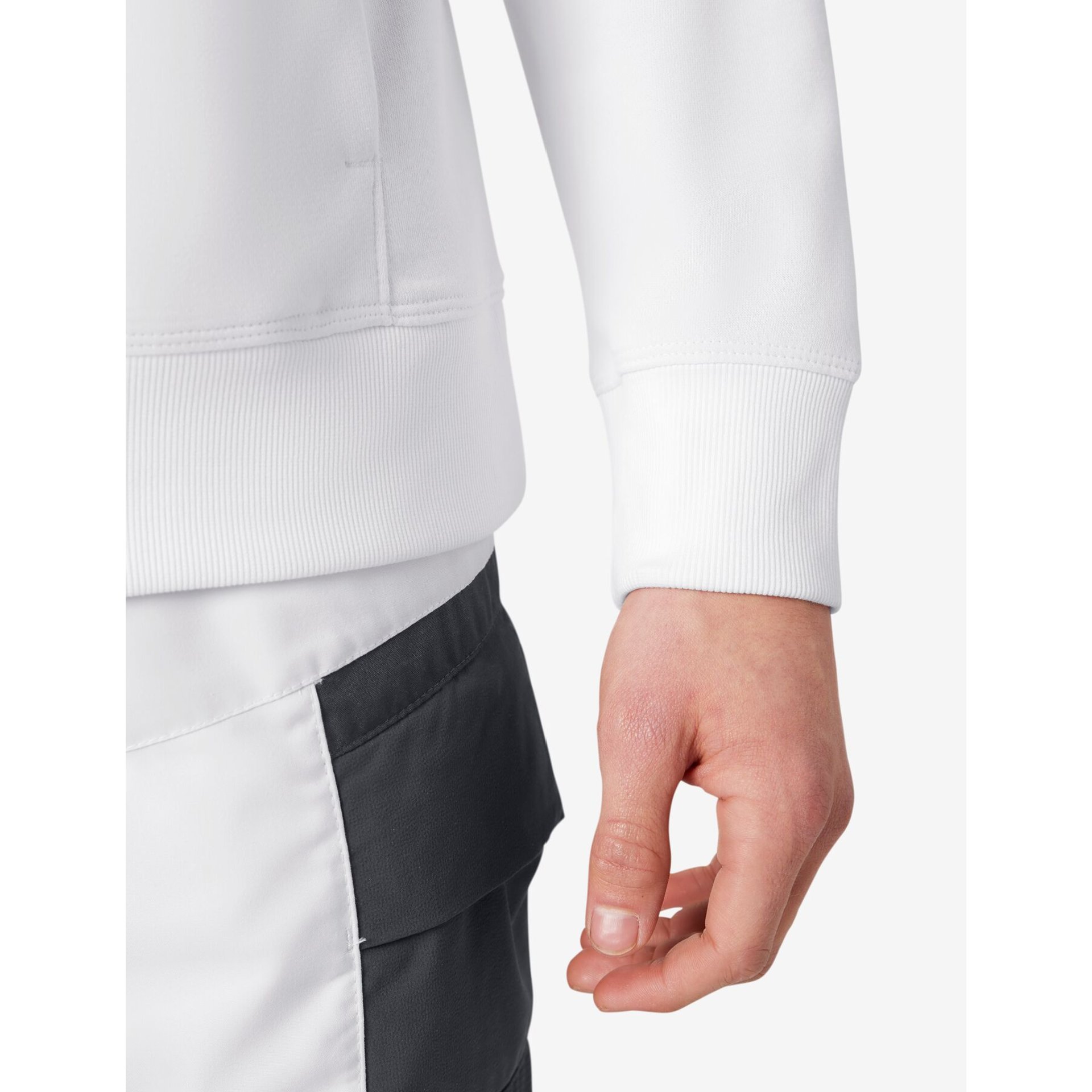 ROB Zip-Sweatshirt unisex weiß-anthrazit L