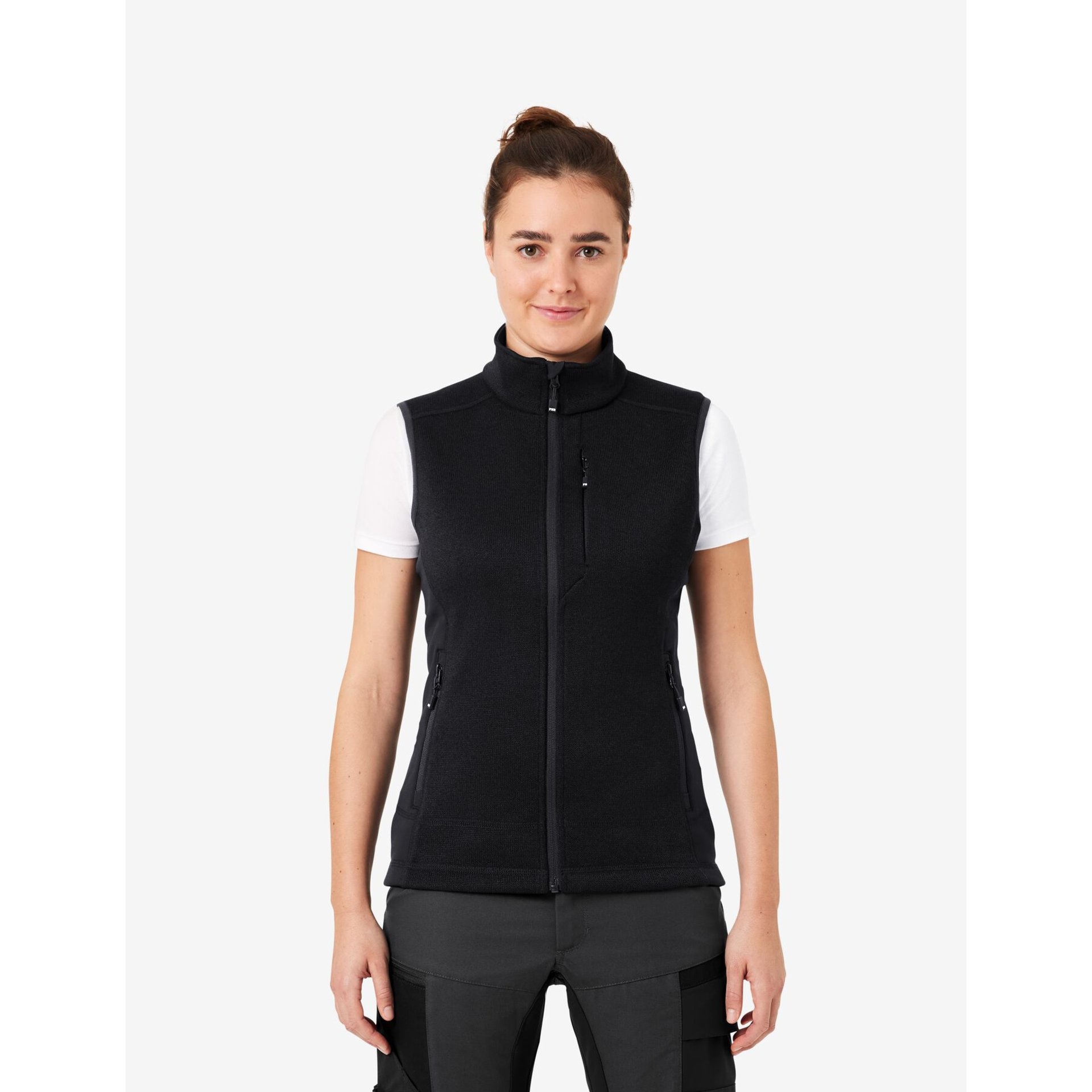ELSA Strick-Fleece-Weste schwarz 2XL