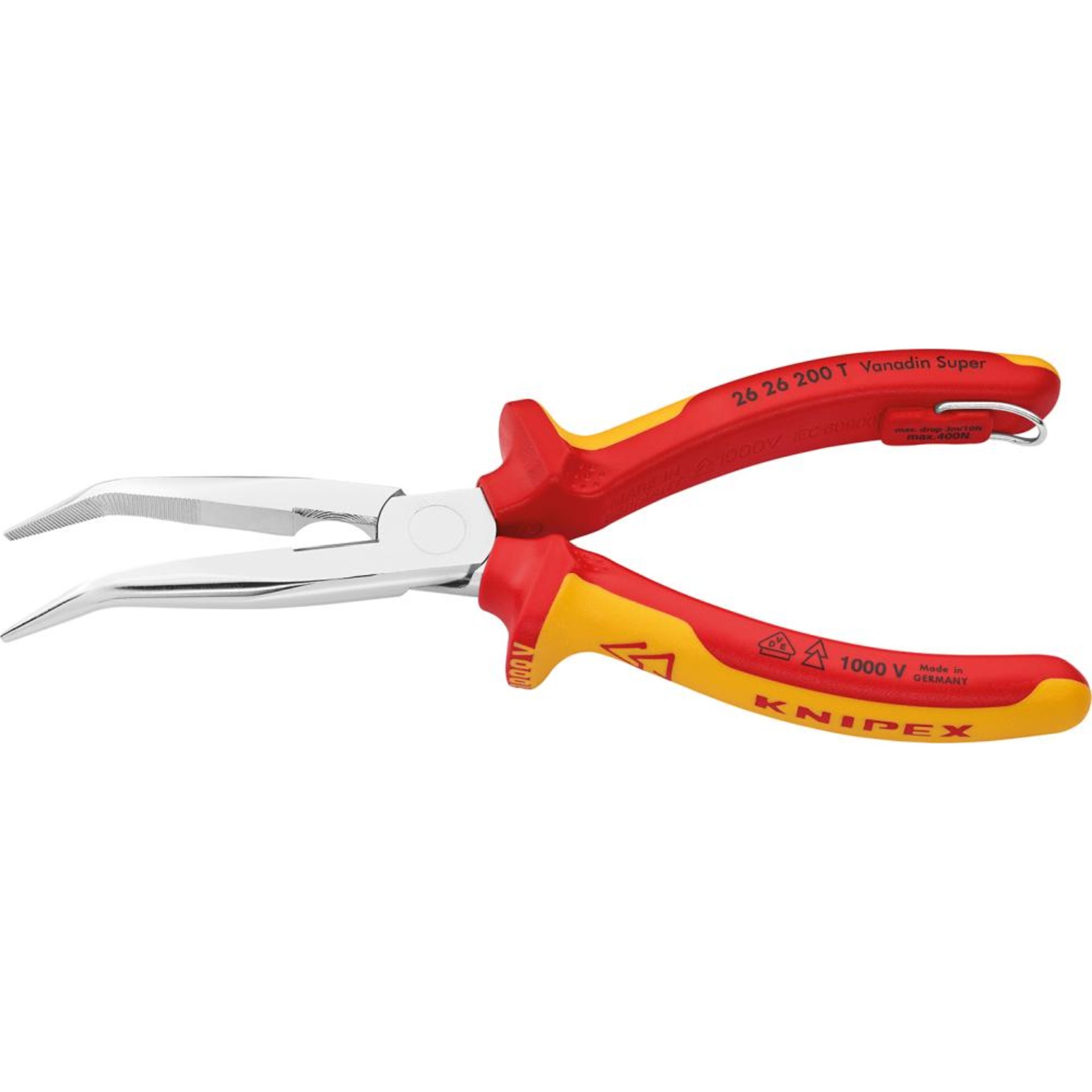 Storchschnabelzange VDE 200mm m.Si-Öse Knipex