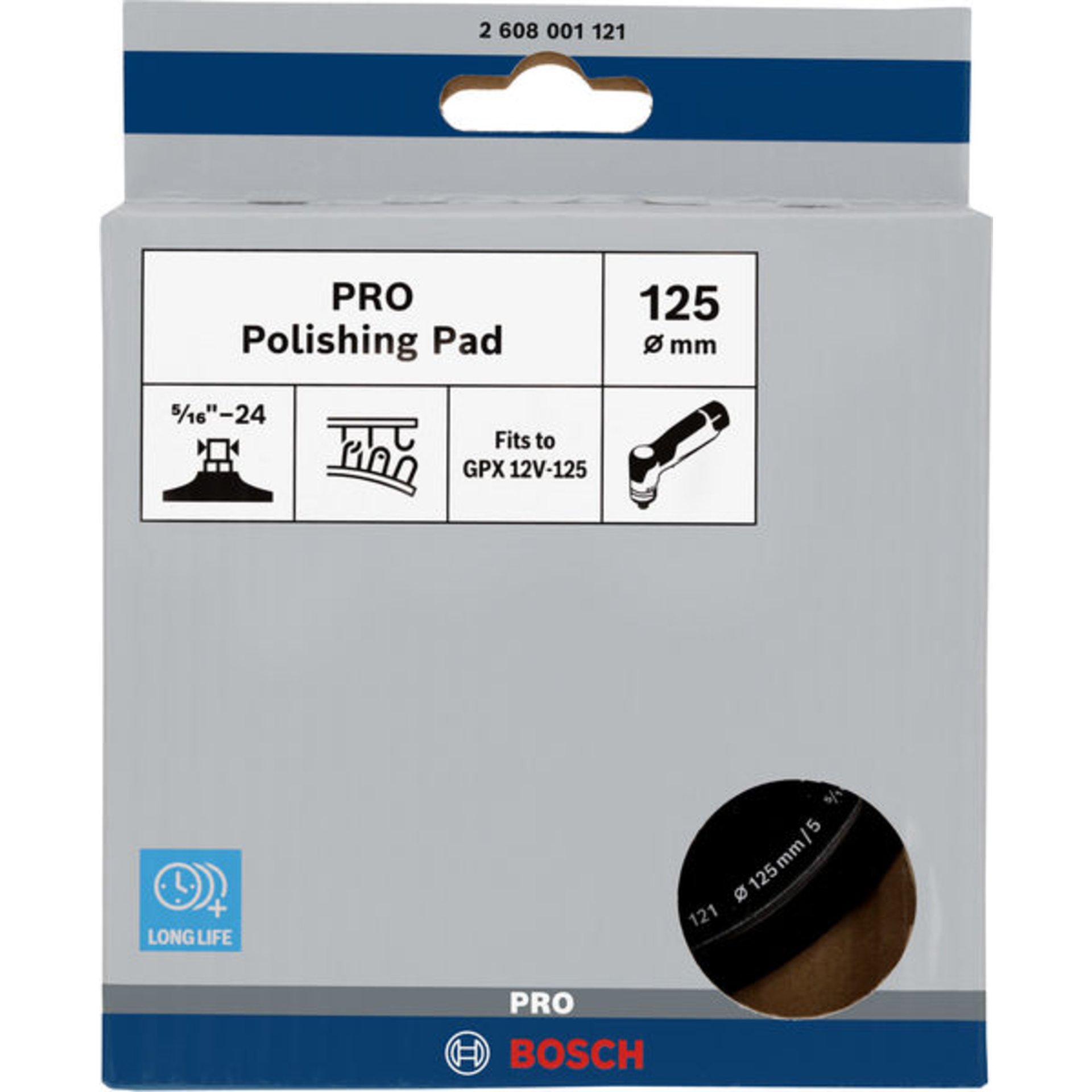 PRO Polierteller, 125 mm, GPX 12V-125