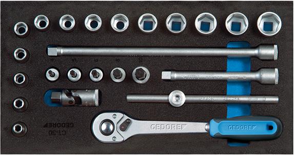 Gedore Werkzeugmodul CT1/3 Steckschlüssel-Satz 3/8" Gedore Werkzeugmodul CT1/3 Steckschlüssel-Satz 3/8"
