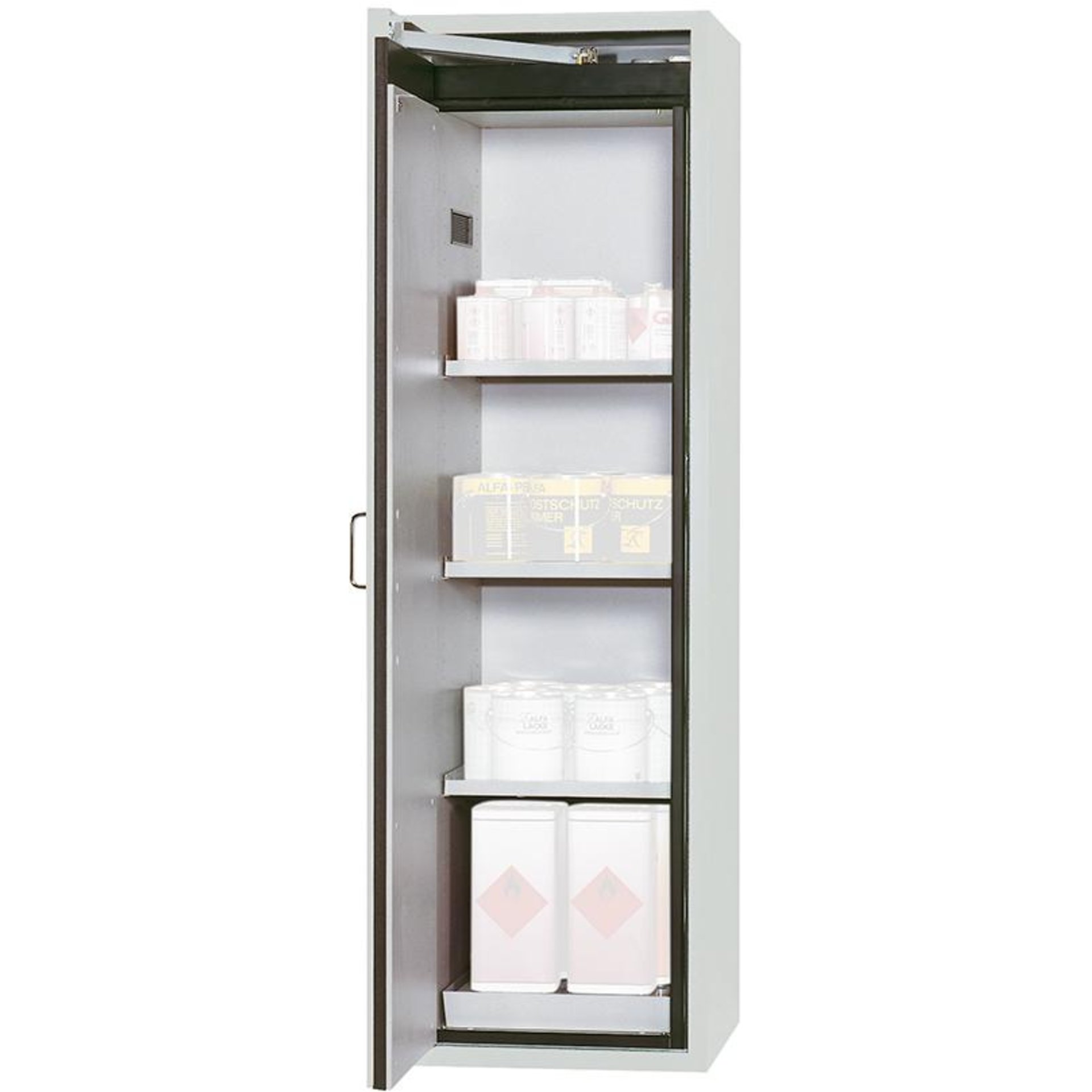 Gefahrstoffschr. S-Clas90B600mm,3FB,LB+BAW,R7035