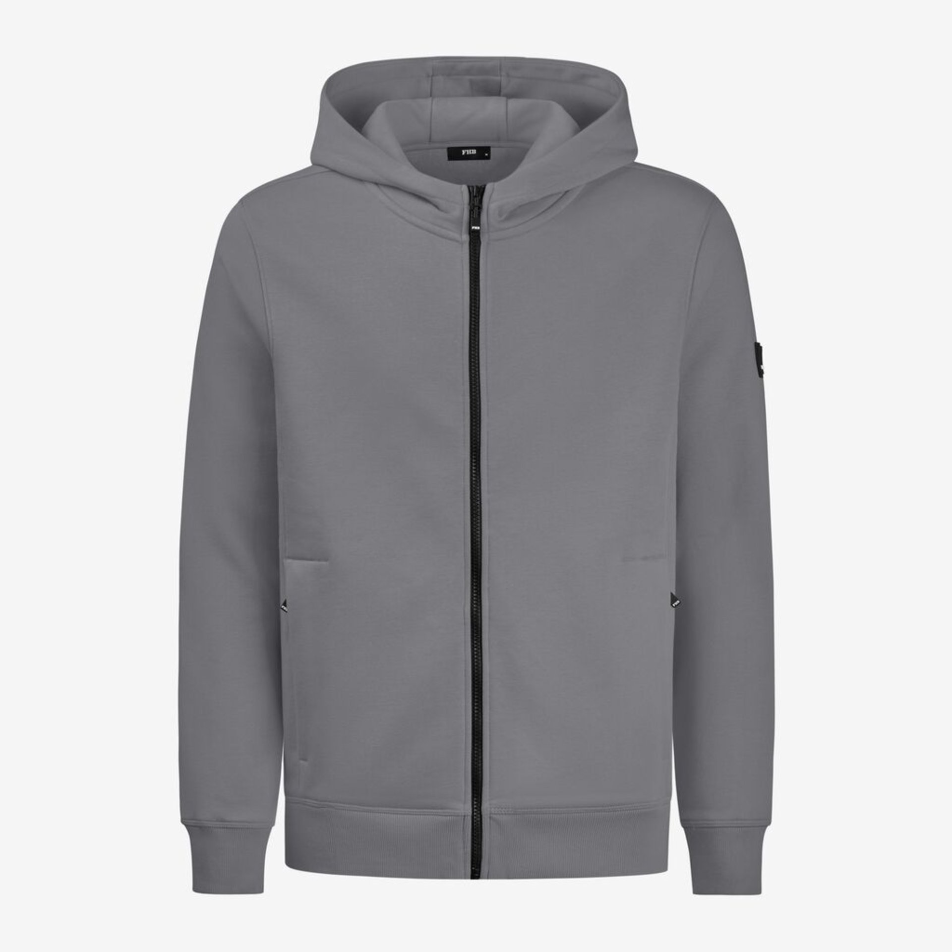 QUENTIN Hoodie-Jacke unisex grau 5XL